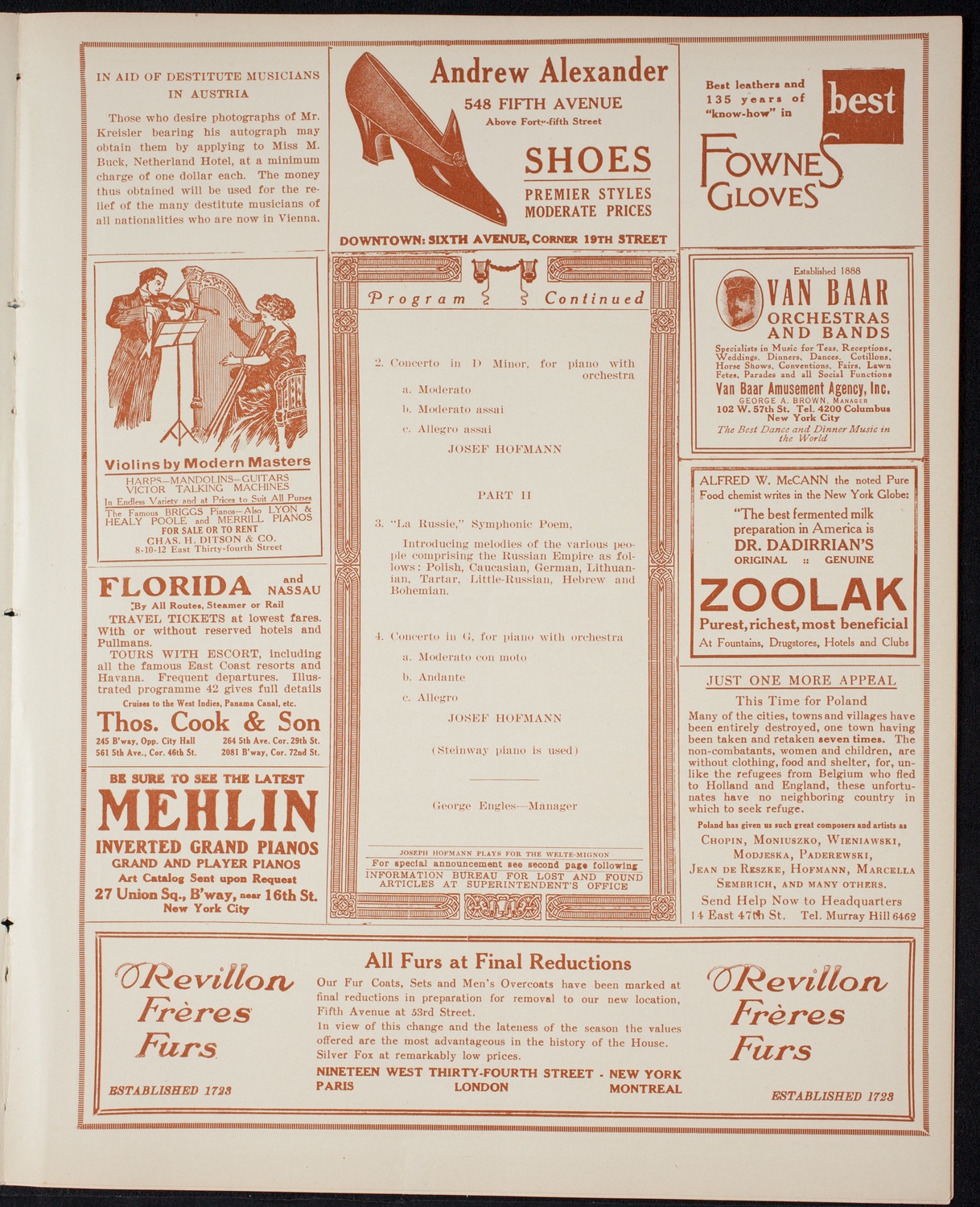 New York Symphony Orchestra, March 2, 1915, program page 7