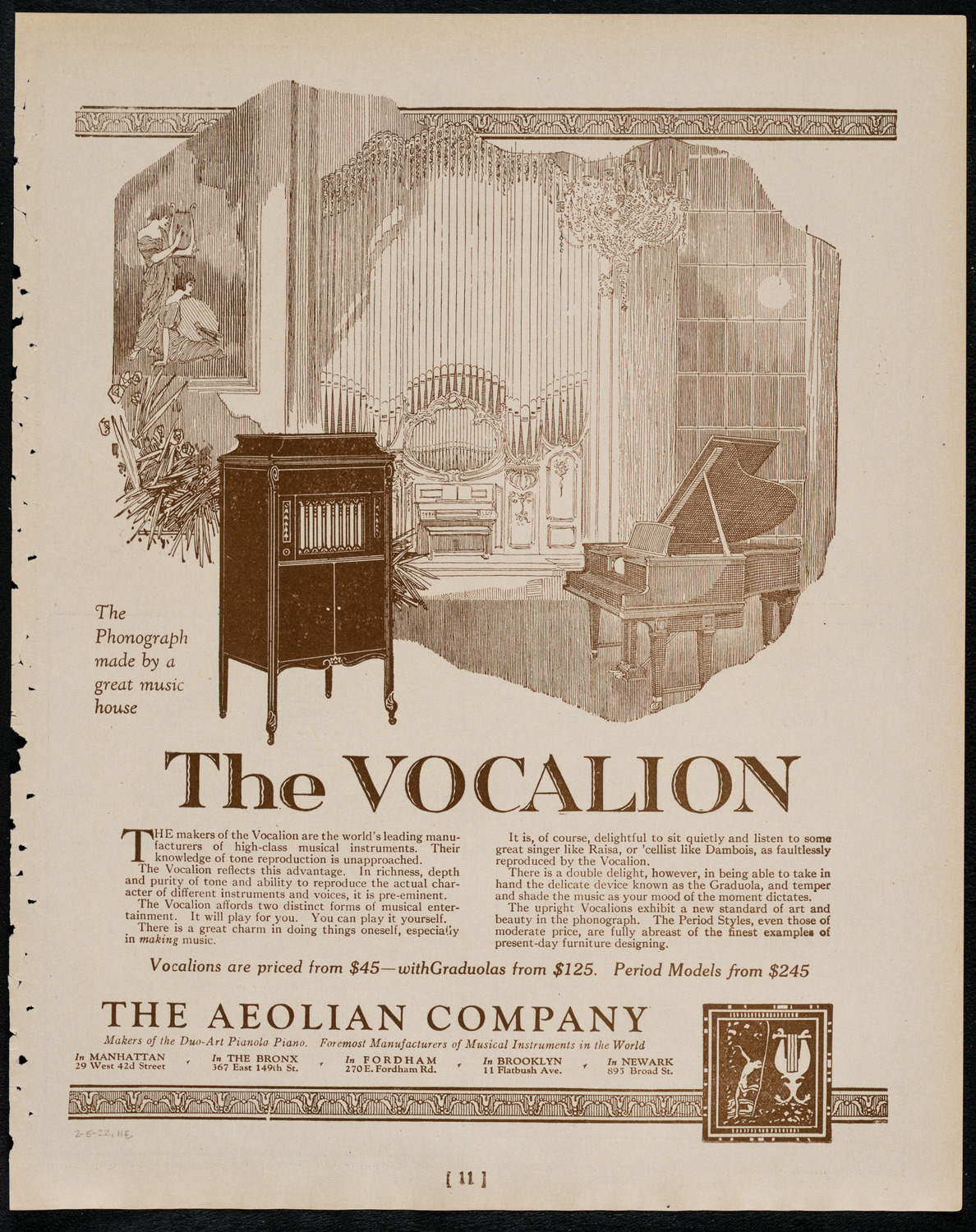 Burton Holmes Travelogue: Around the World, February 5, 1922, program page 11