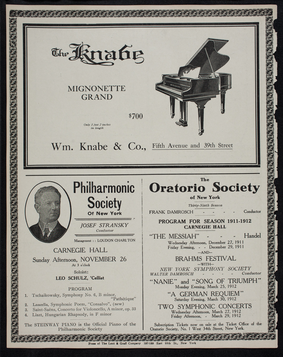 Symphony Concert for Young People, November 25, 1911, program page 12