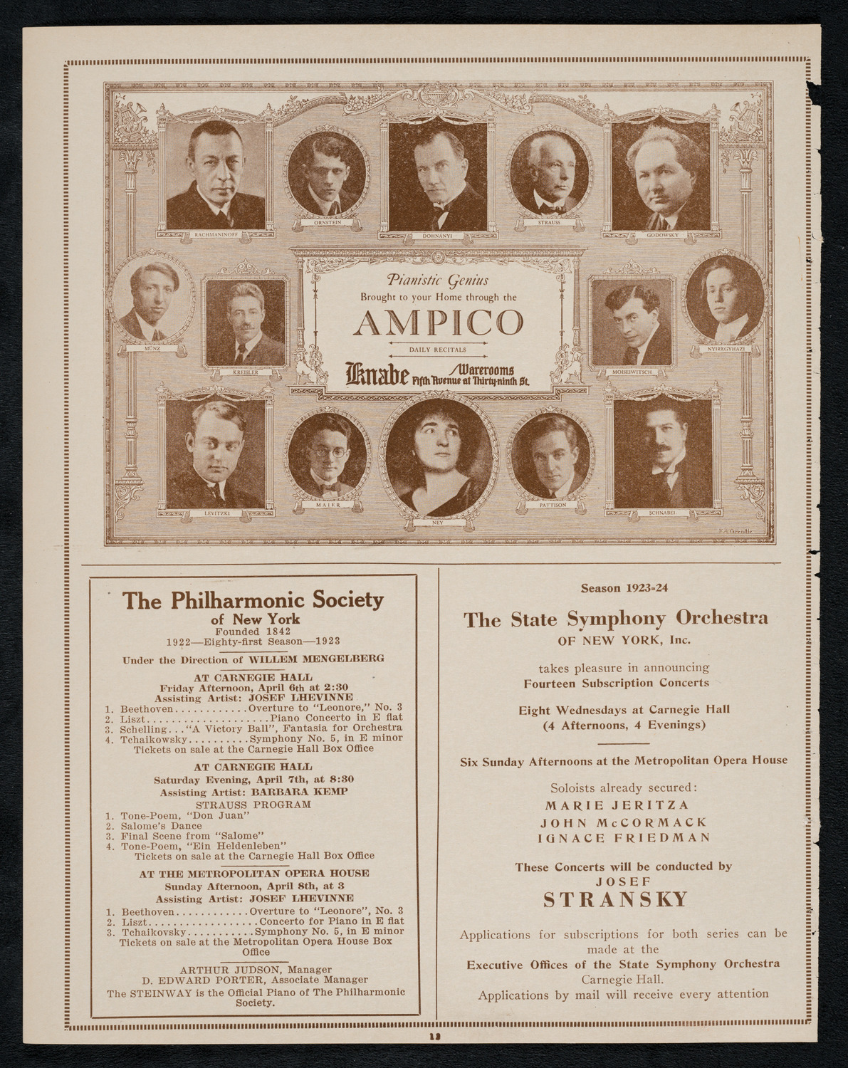 New York Building Superintendents Association Minstrel/Vaudeville Program, March 31, 1923, program page 12