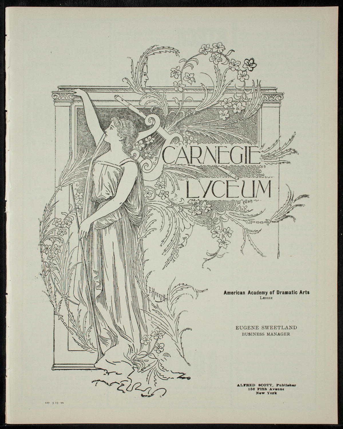 Latin-American Society, May 13, 1905, program page 1