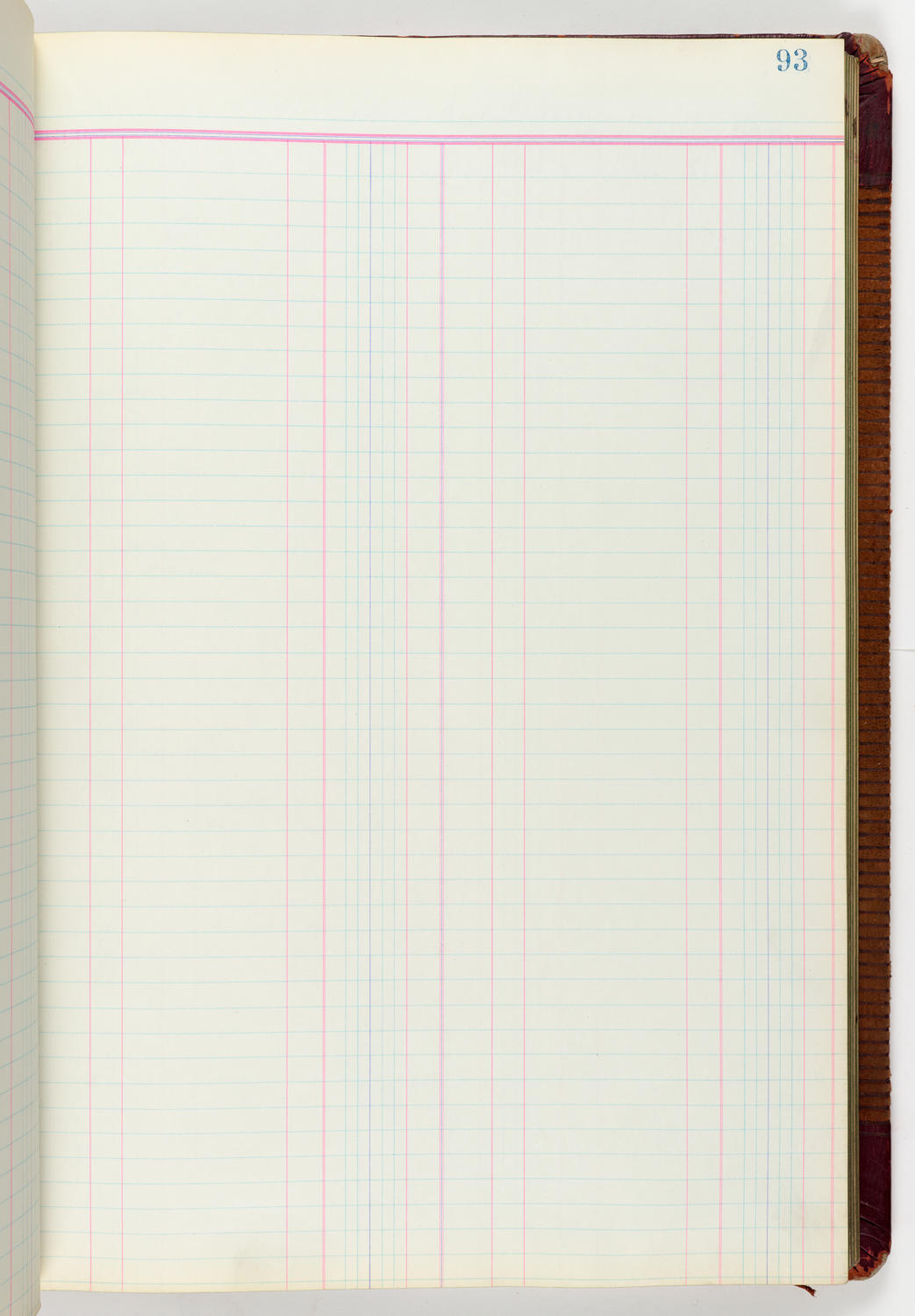 Music Hall Accounting Ledger Journal, volume 6, page 93