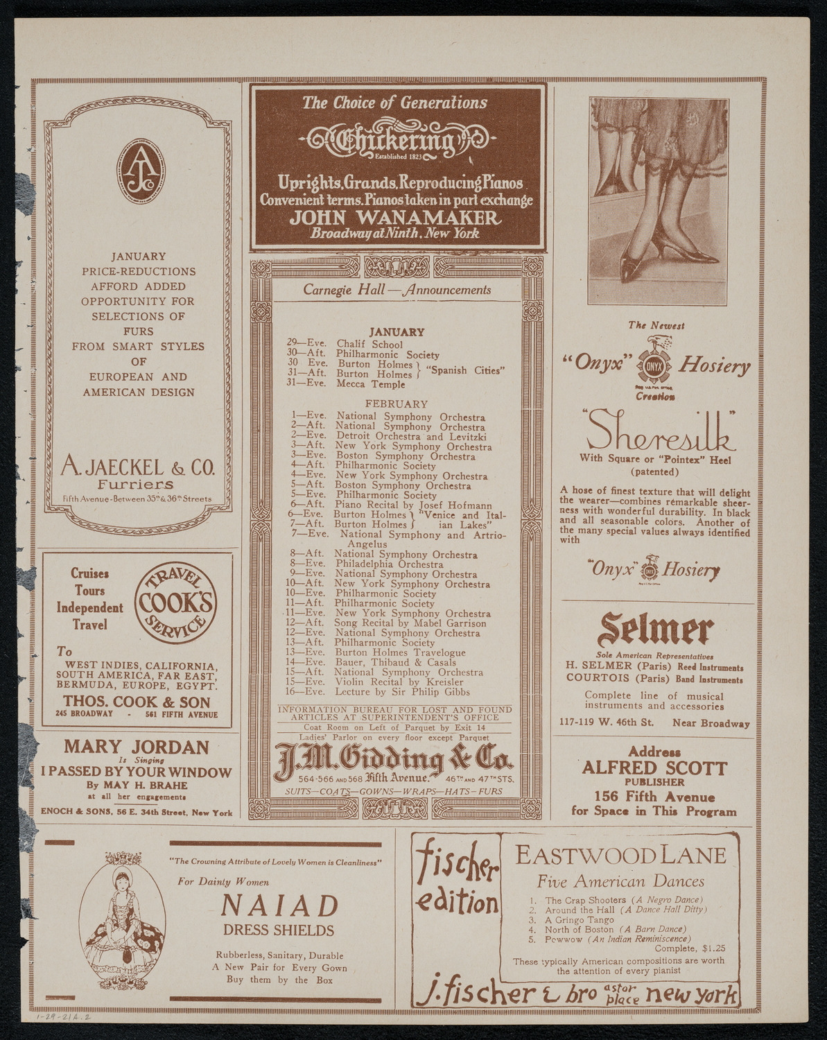 Symphony Concert for Young People, January 29, 1921, program page 3