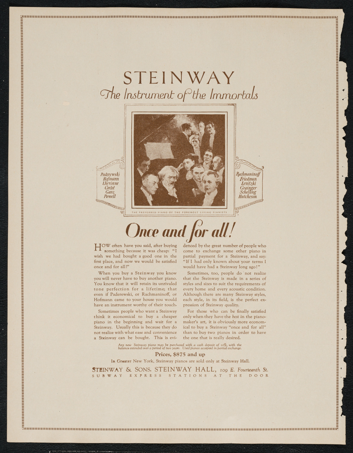 60th Birthday Celebration of Reuben Brainin, October 22, 1922, program page 4