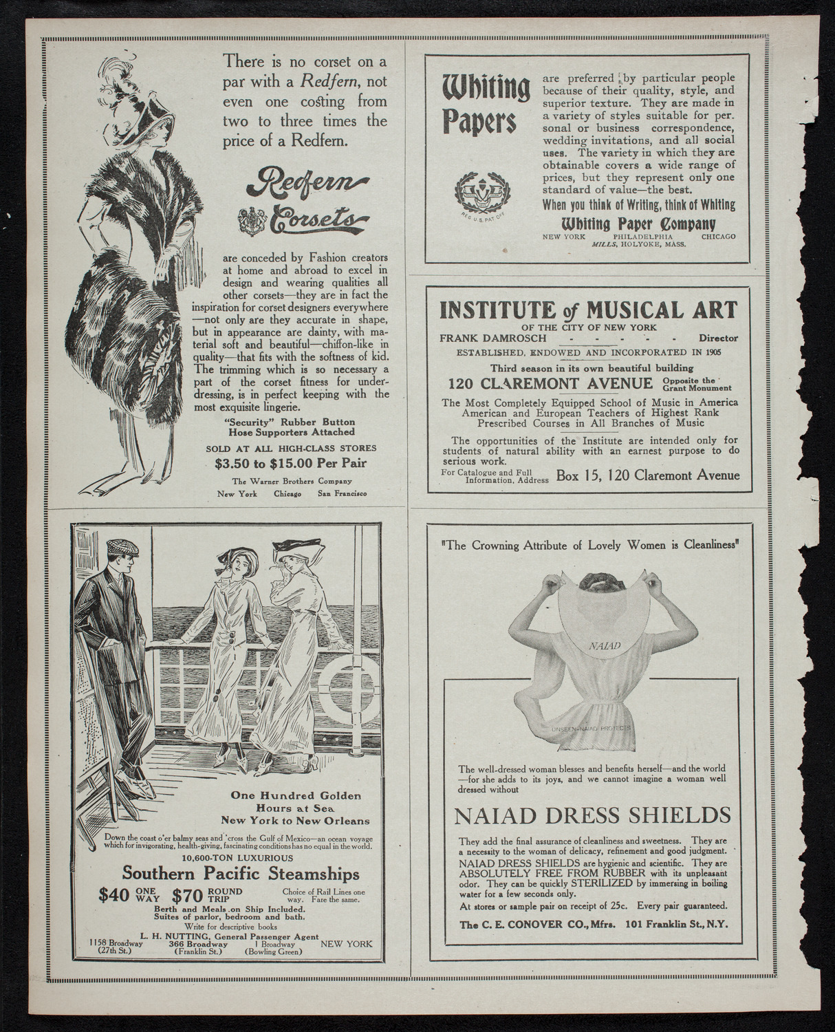 Eugène Ysaÿe, Violin, with the New York Philharmonic, December 10, 1912, program page 2
