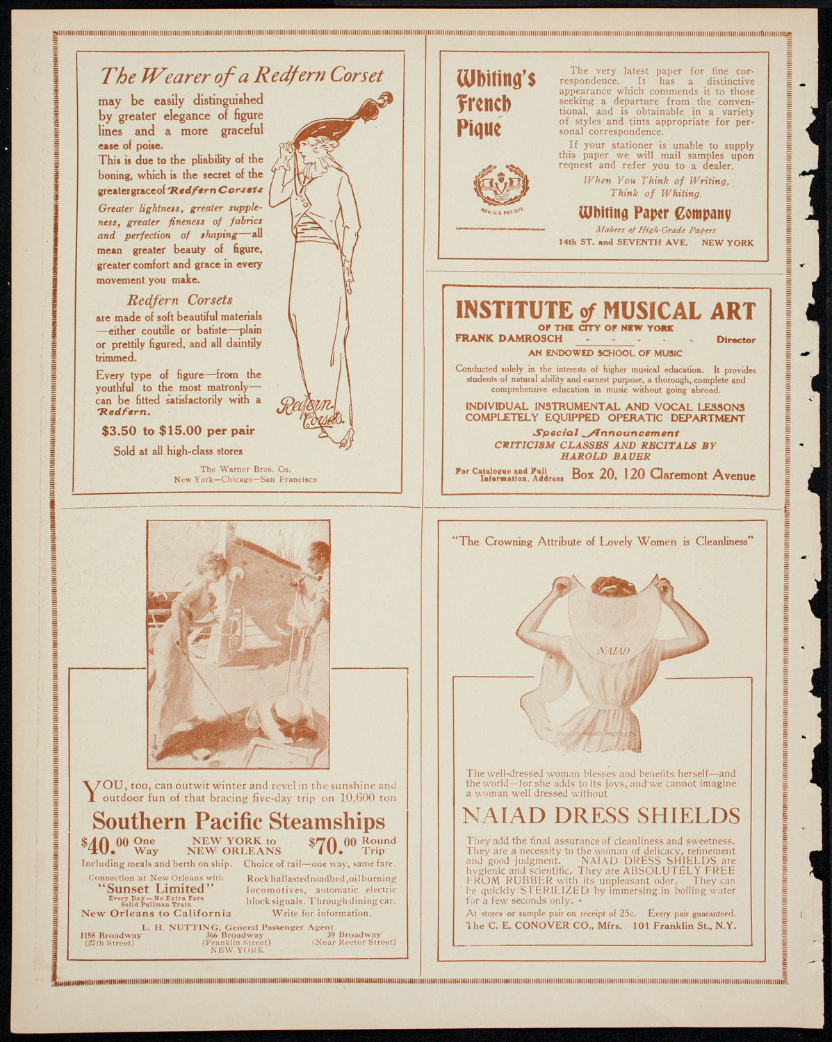 Eugène Ysaÿe, Violin, March 13, 1914, program page 2