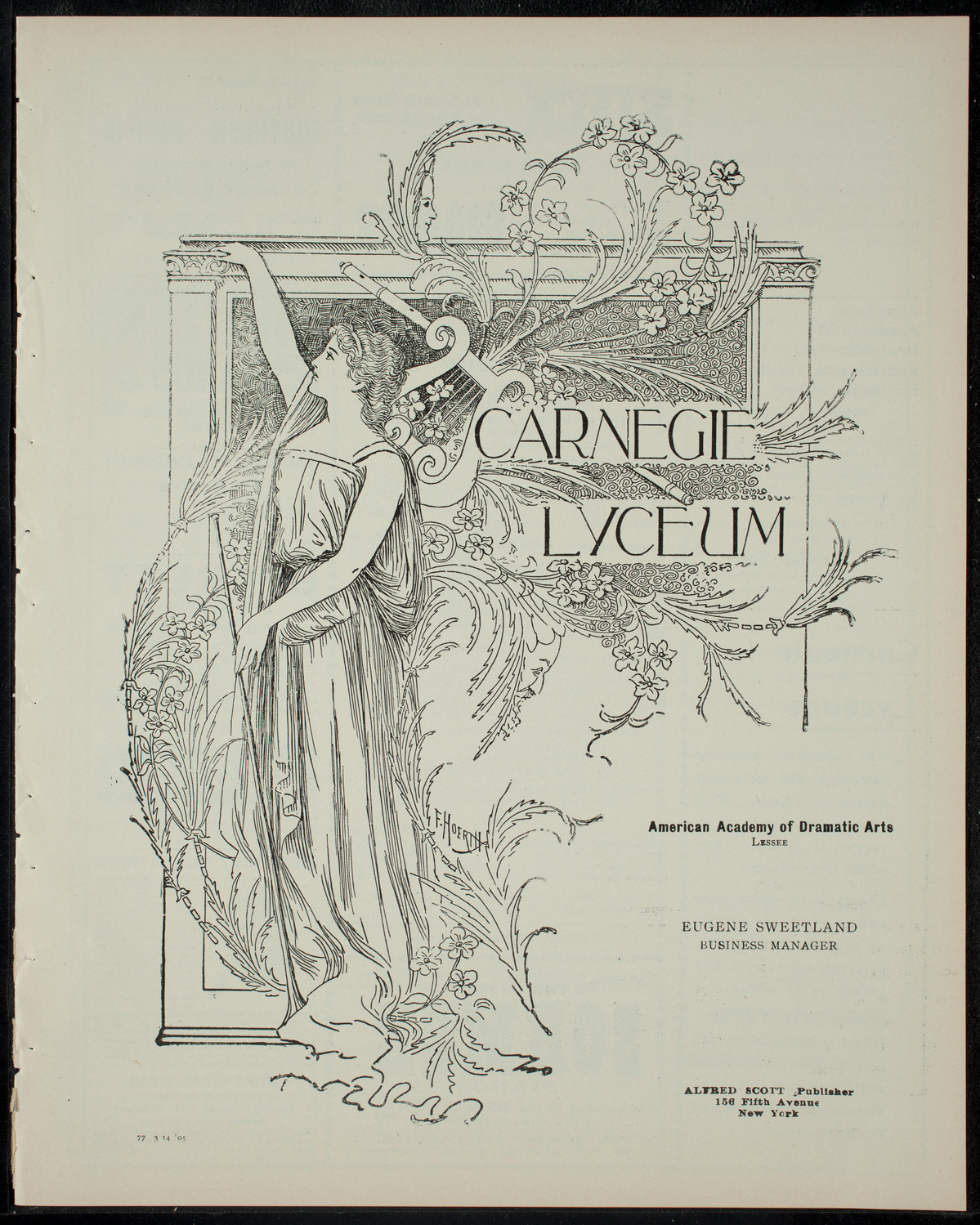 Columbia Varsity Show, March 14, 1905, program page 1