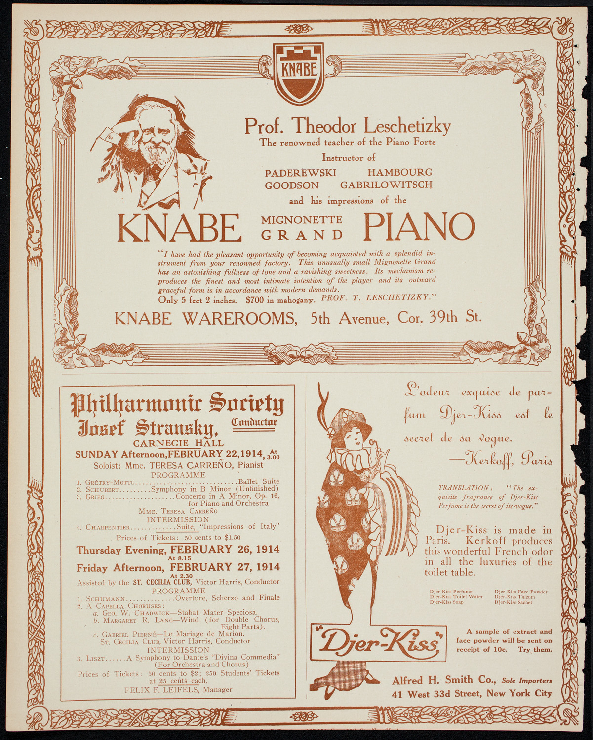 People's Symphony Concert, February 15, 1914, program page 12