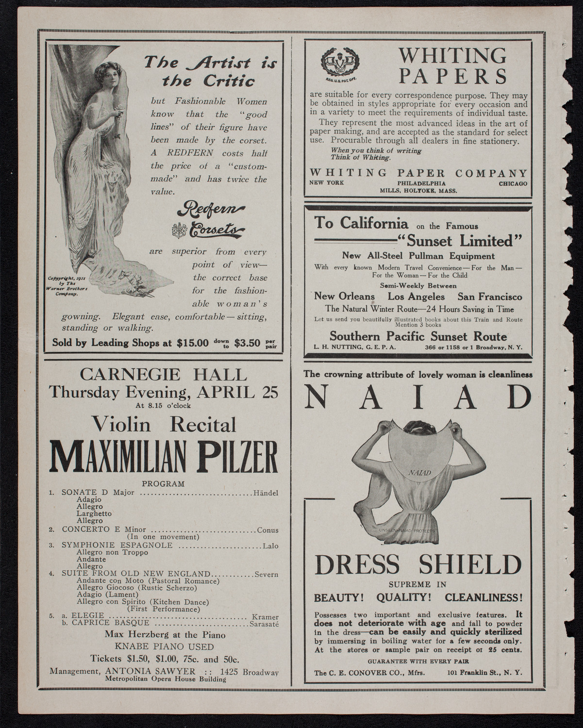 David Bispham, Baritone, March 22, 1912, program page 2