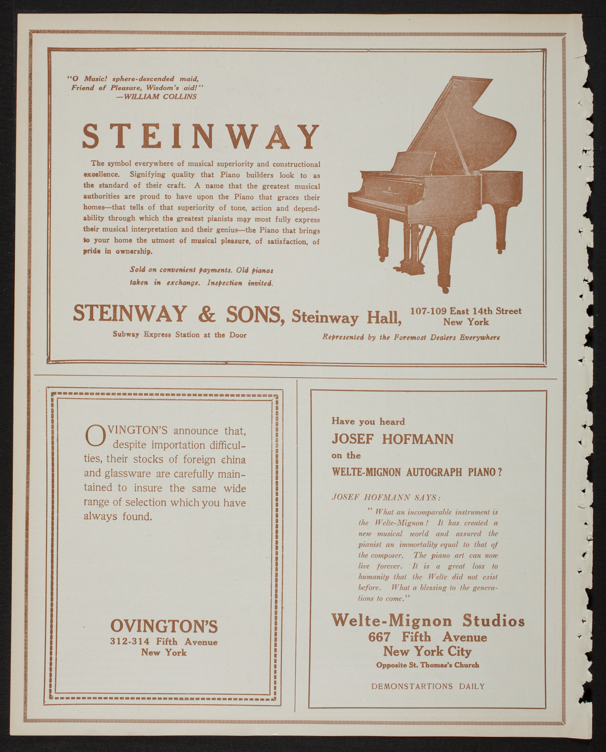 Boston Symphony Orchestra, February 16, 1918, program page 4