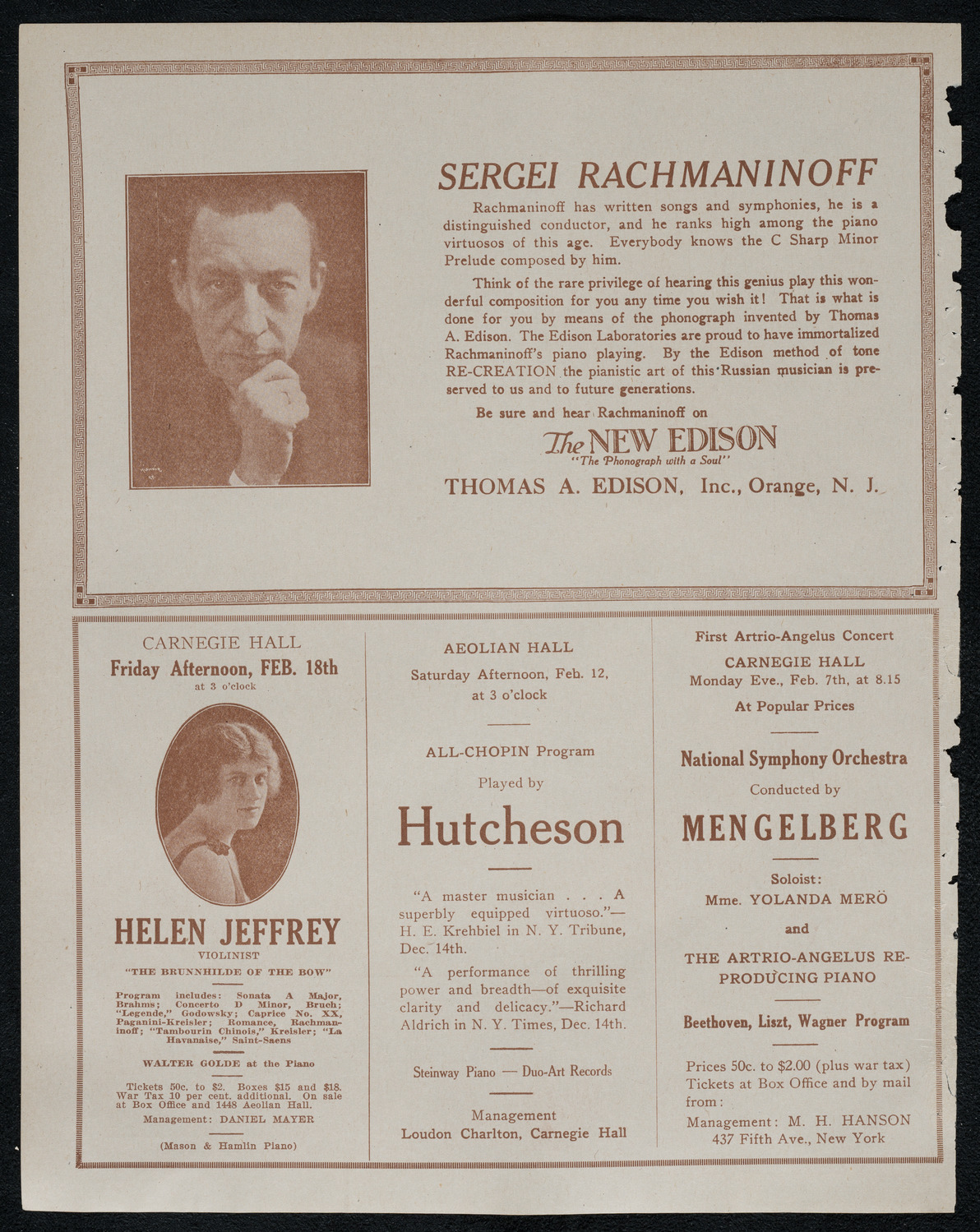 New York Symphony Orchestra, February 3, 1921, program page 2
