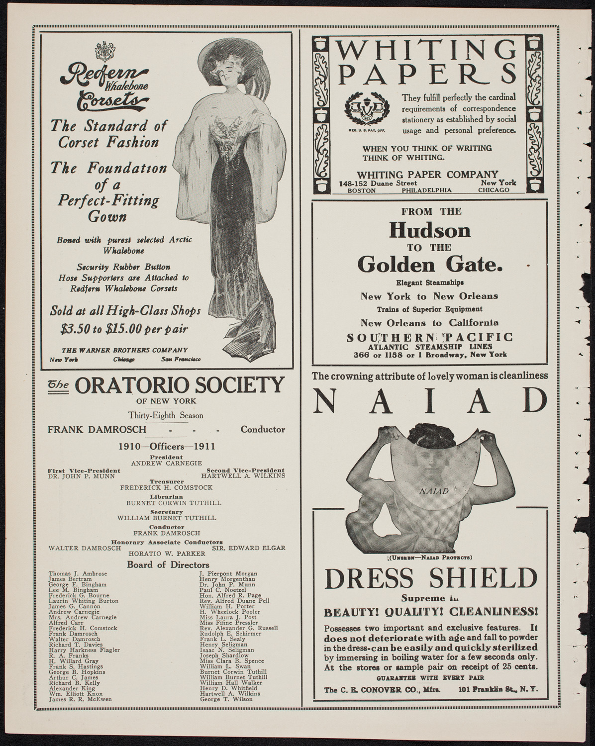 Catholic Oratorio Society, March 26, 1911, program page 2