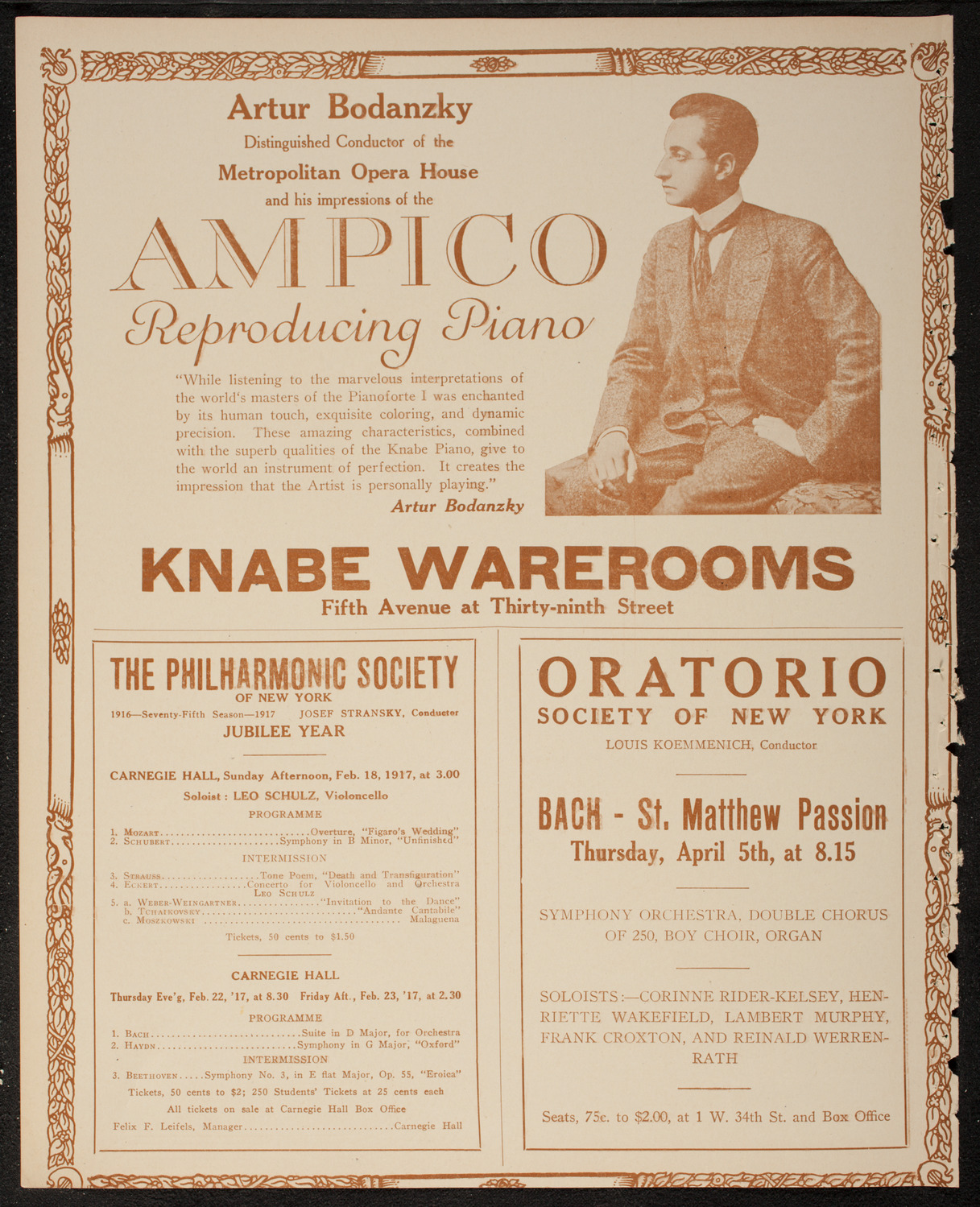 Boston Symphony Orchestra, February 17, 1917, program page 12