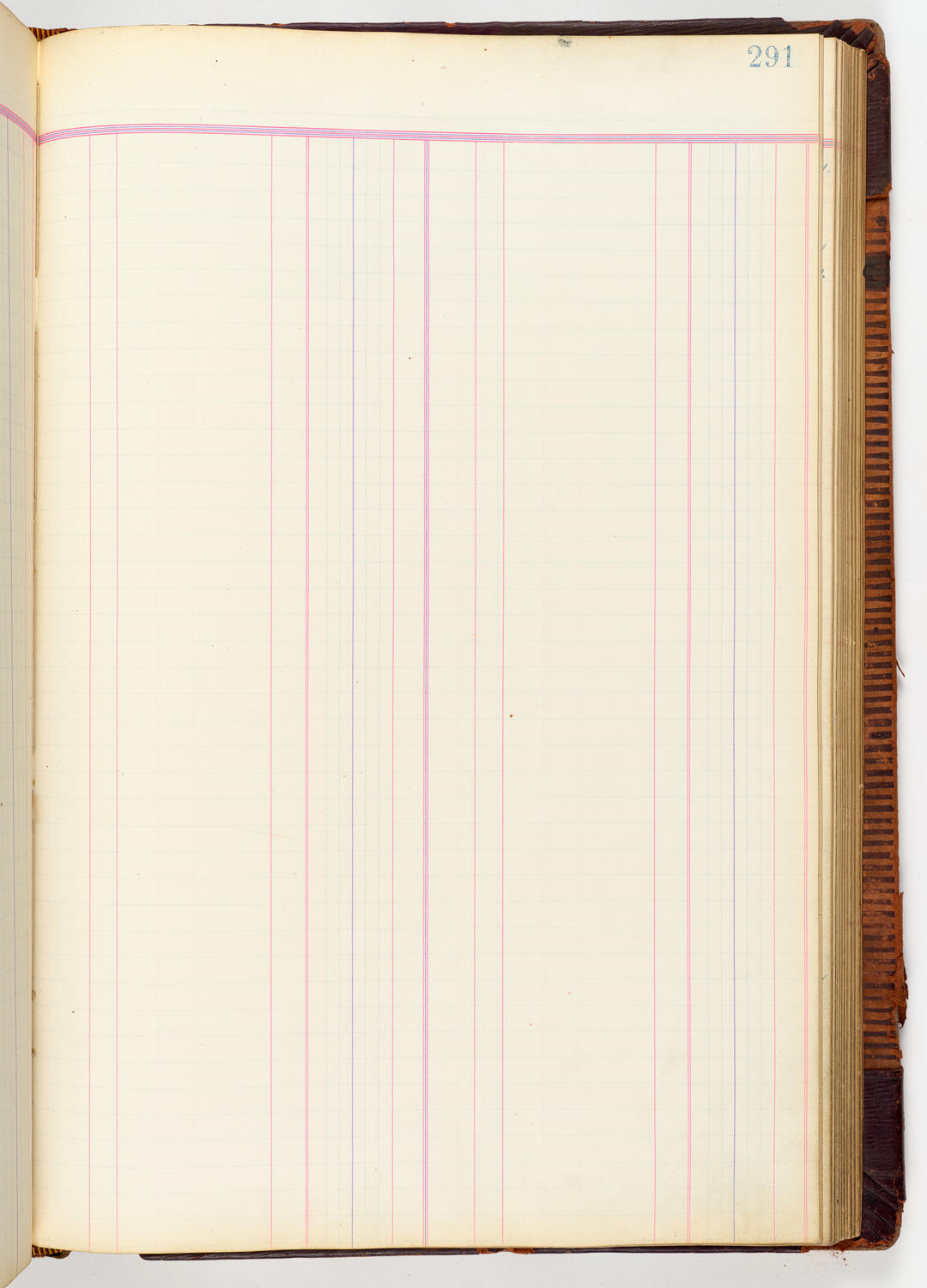 Music Hall Accounting Ledger, volume 3, page 291
