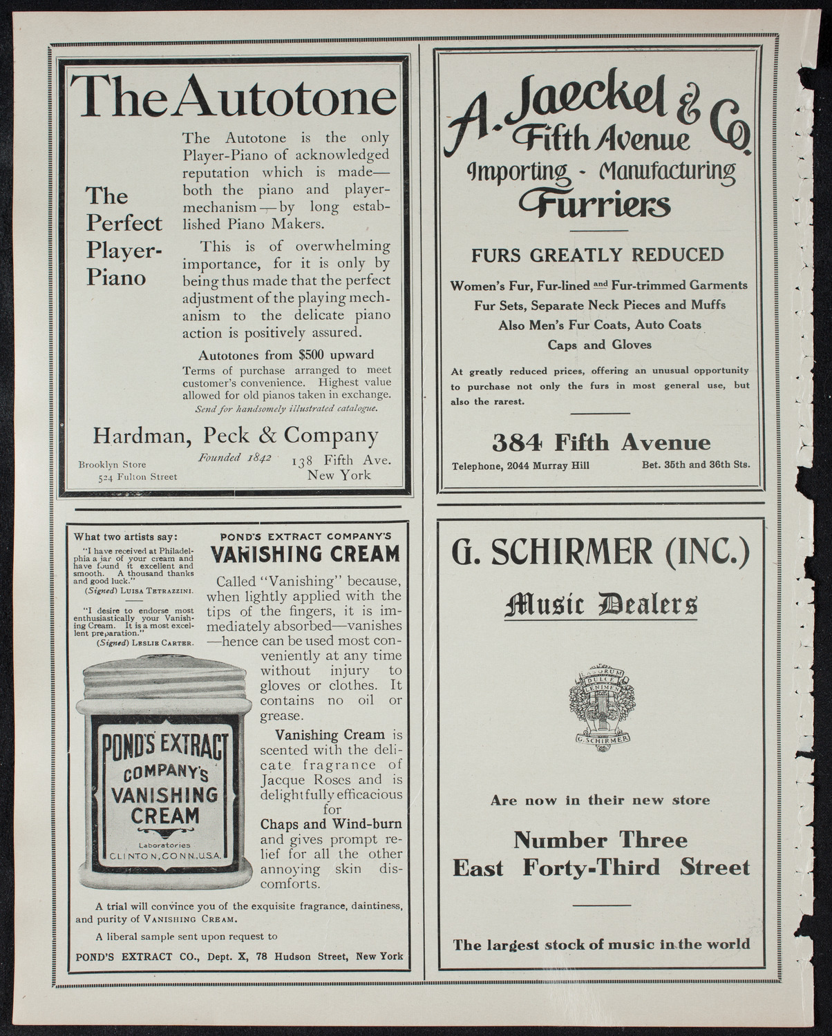New York Philharmonic, January 13, 1911, program page 8