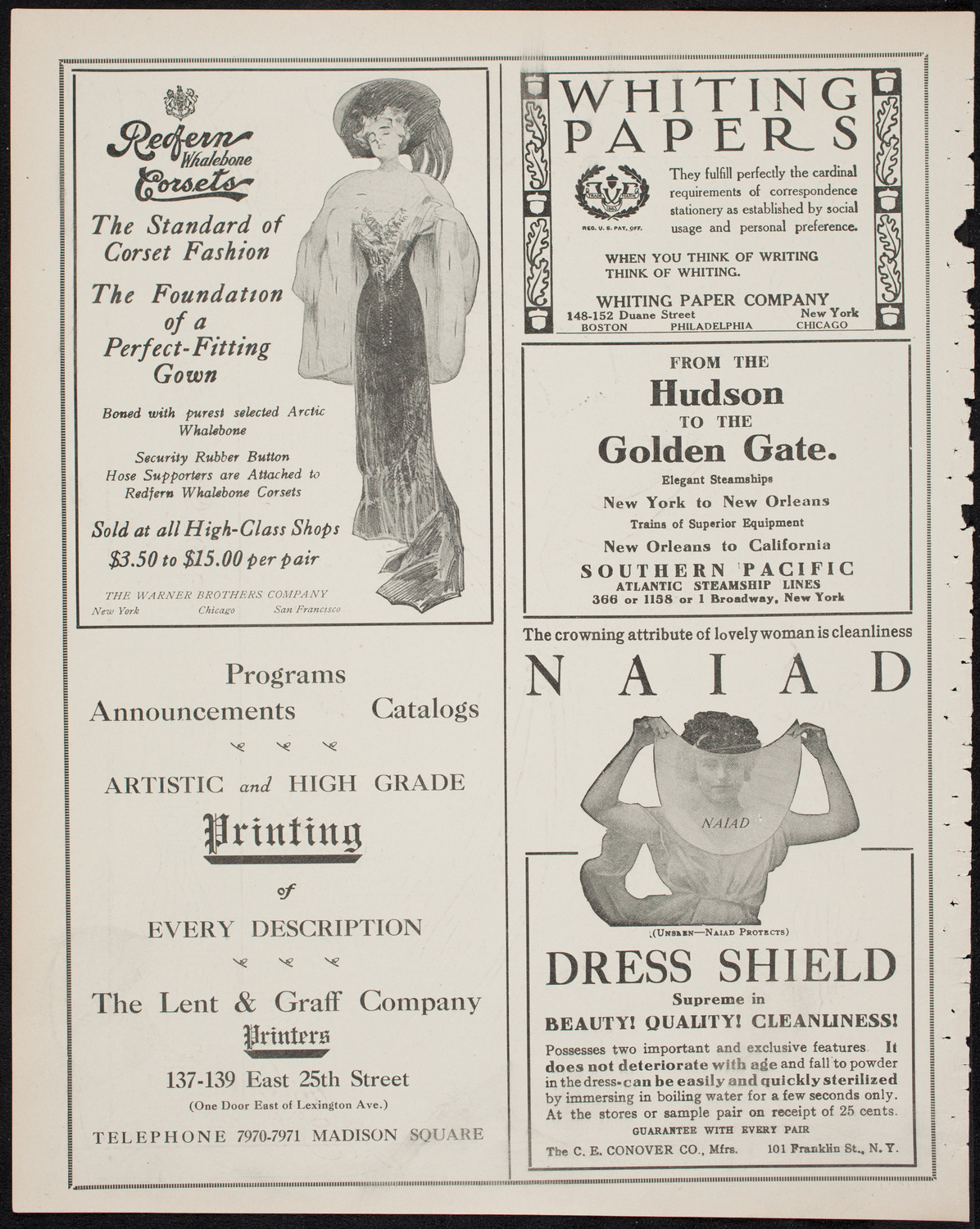 Benefit: St. Vincent de Paul Society, April 9, 1911, program page 2