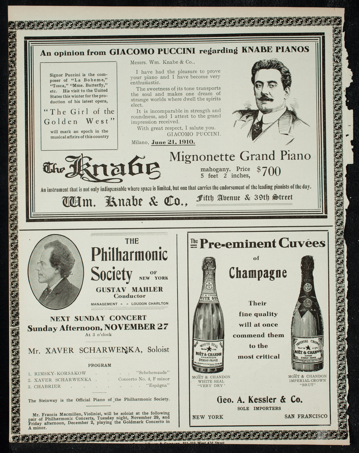 Benefit: St. Mark's Hospital, November 26, 1910, program page 12