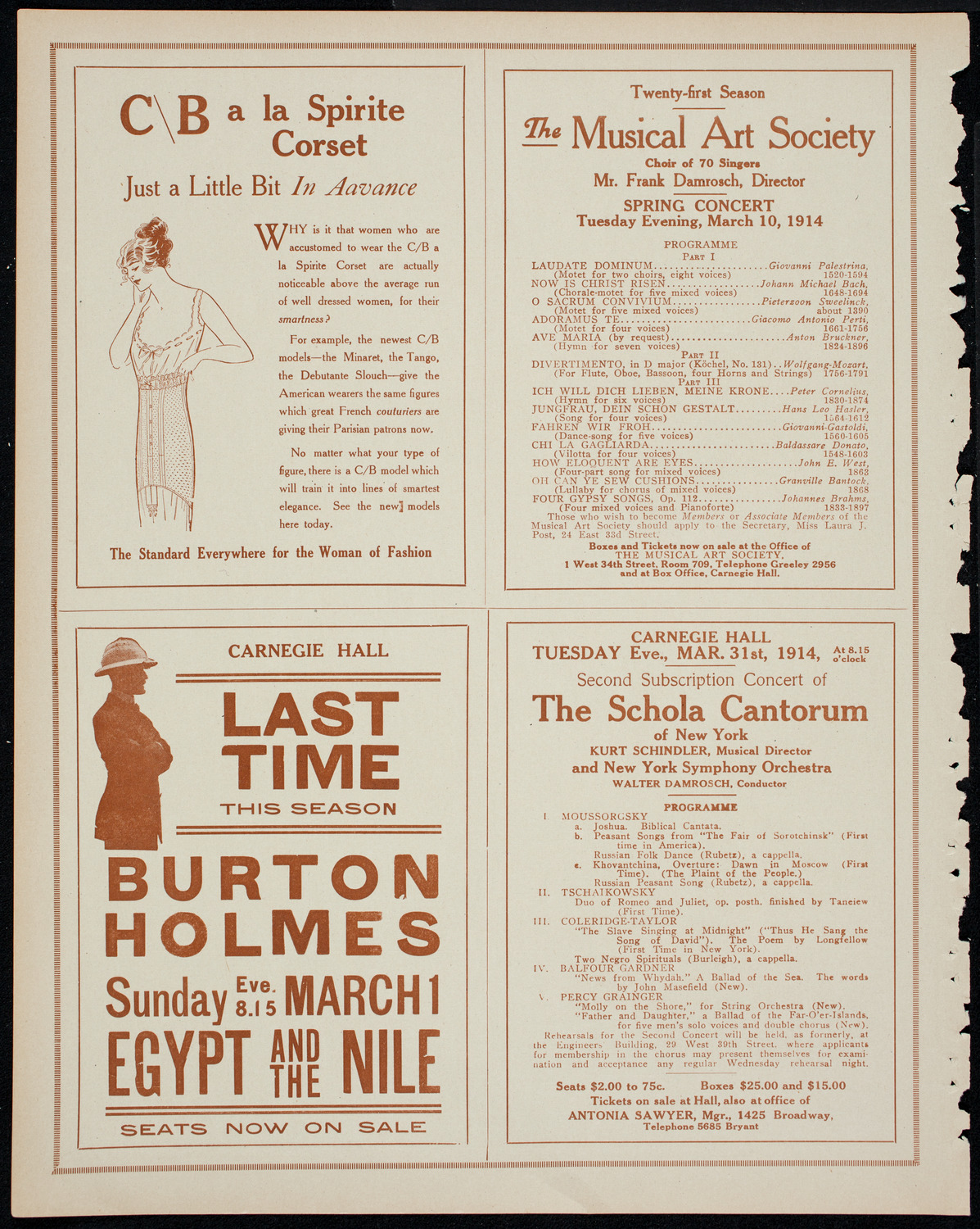 New York Philharmonic, February 26, 1914, program page 8