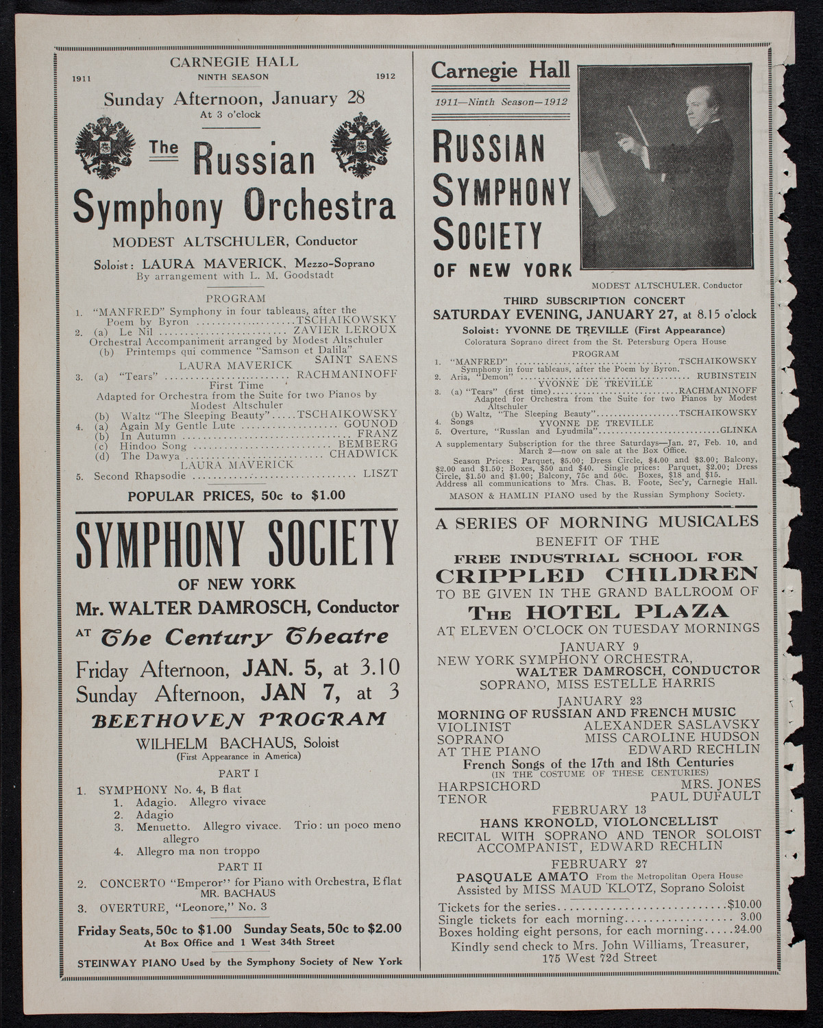 Symphony Concert for Young People, January 6, 1912, program page 10