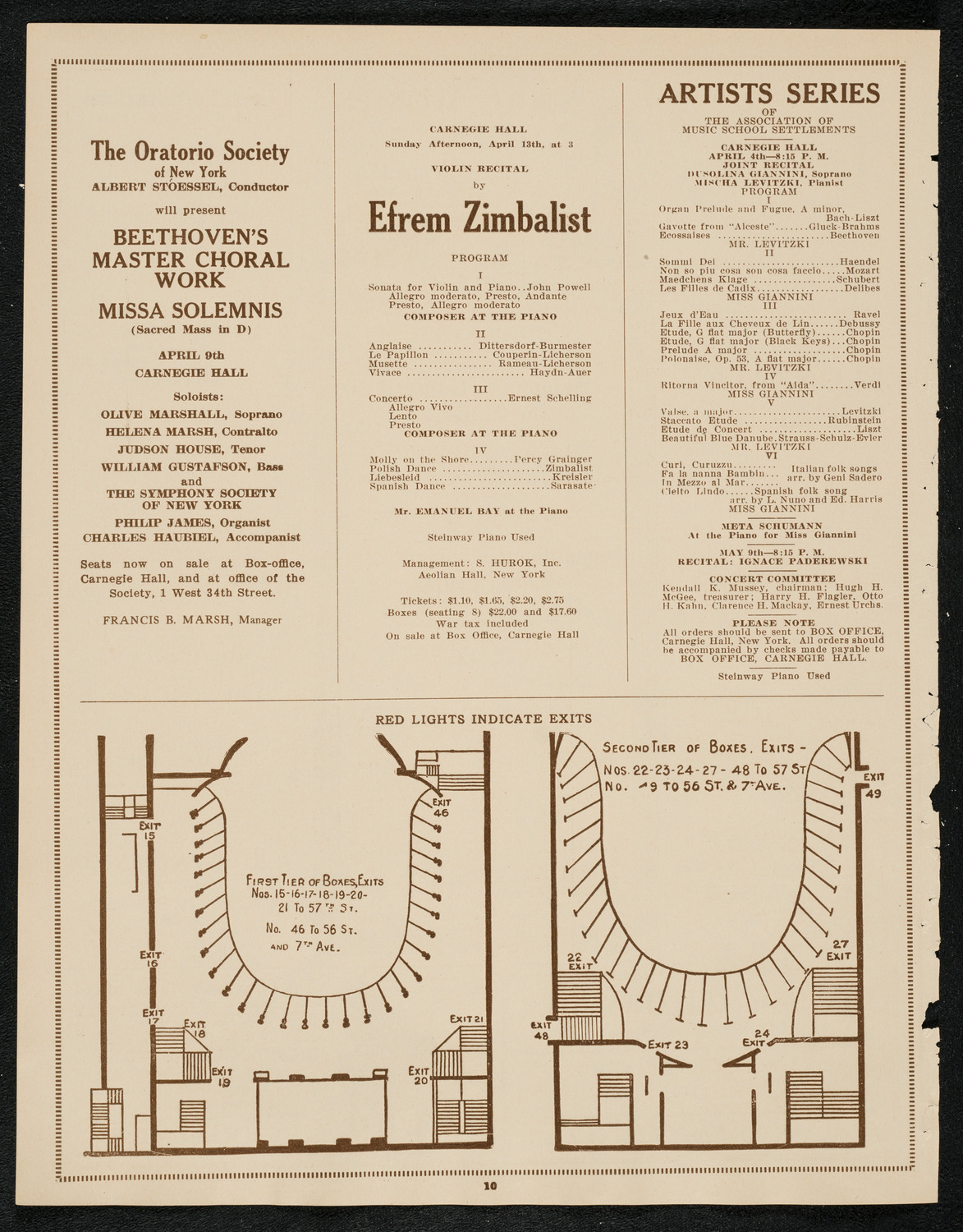 Philadelphia Orchestra, April 1, 1924, program page 10