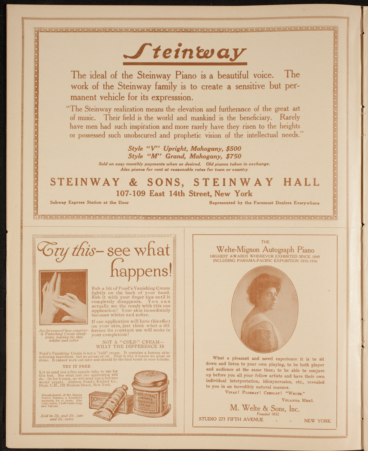 New York Symphony Orchestra, March 2, 1916, program page 4