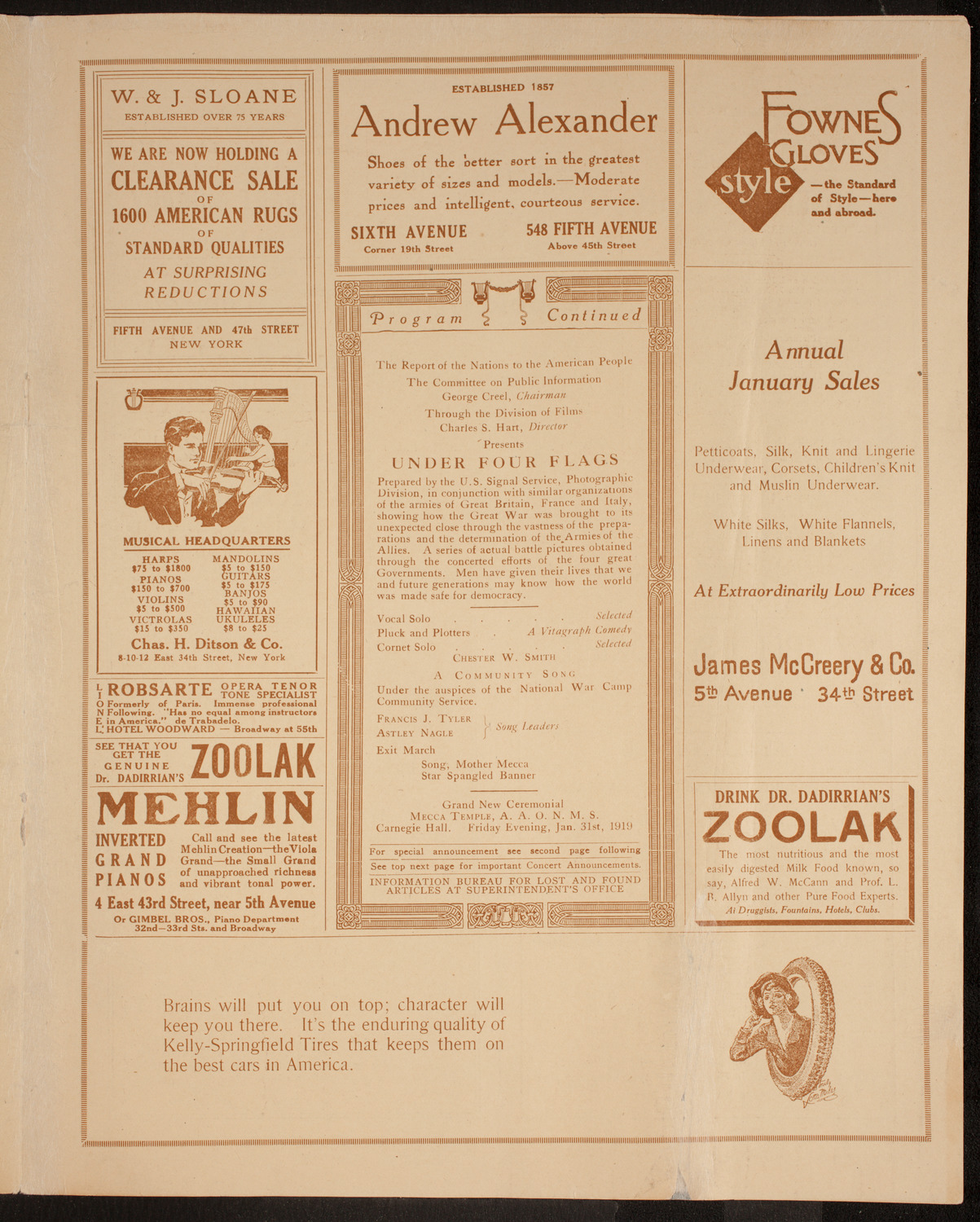 Mecca Temple: First Ladies' Night, 1919, January 18, 1919, program page 7