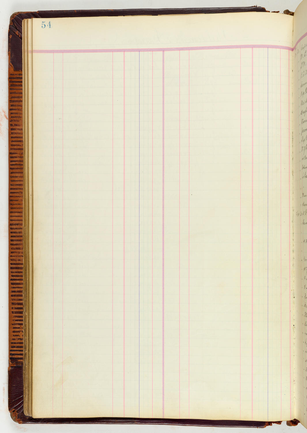 Music Hall Accounting Ledger, volume 3, page 54