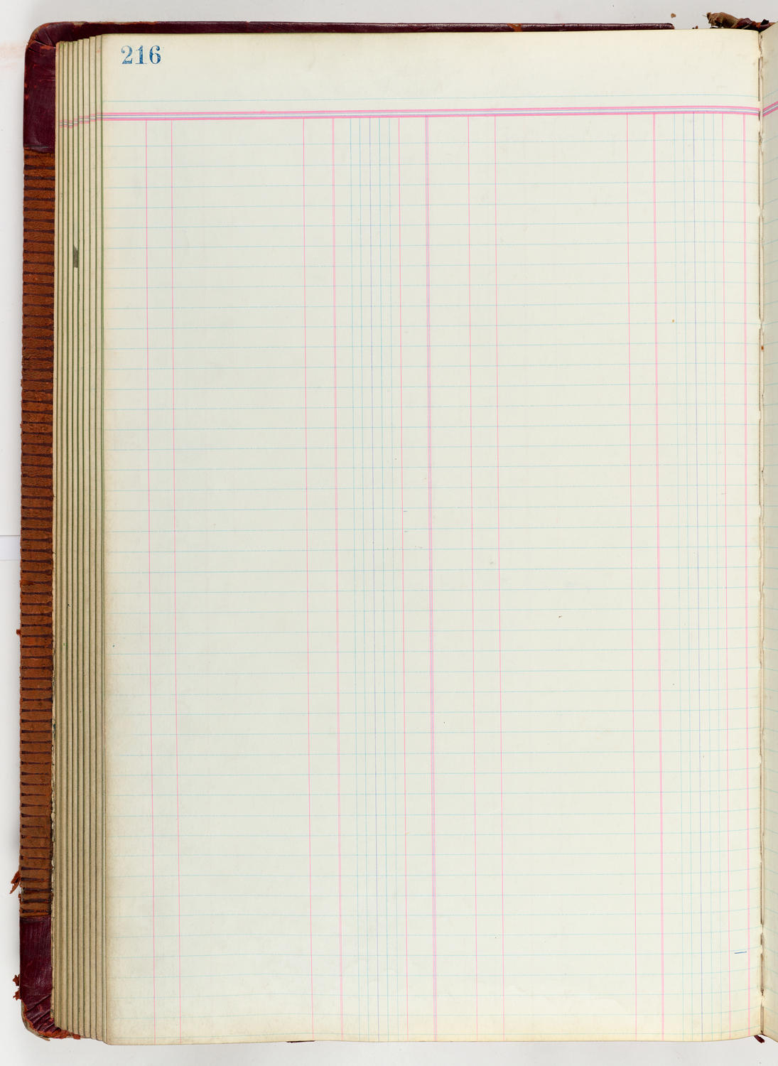 Music Hall Accounting Ledger Journal, volume 6, page 216