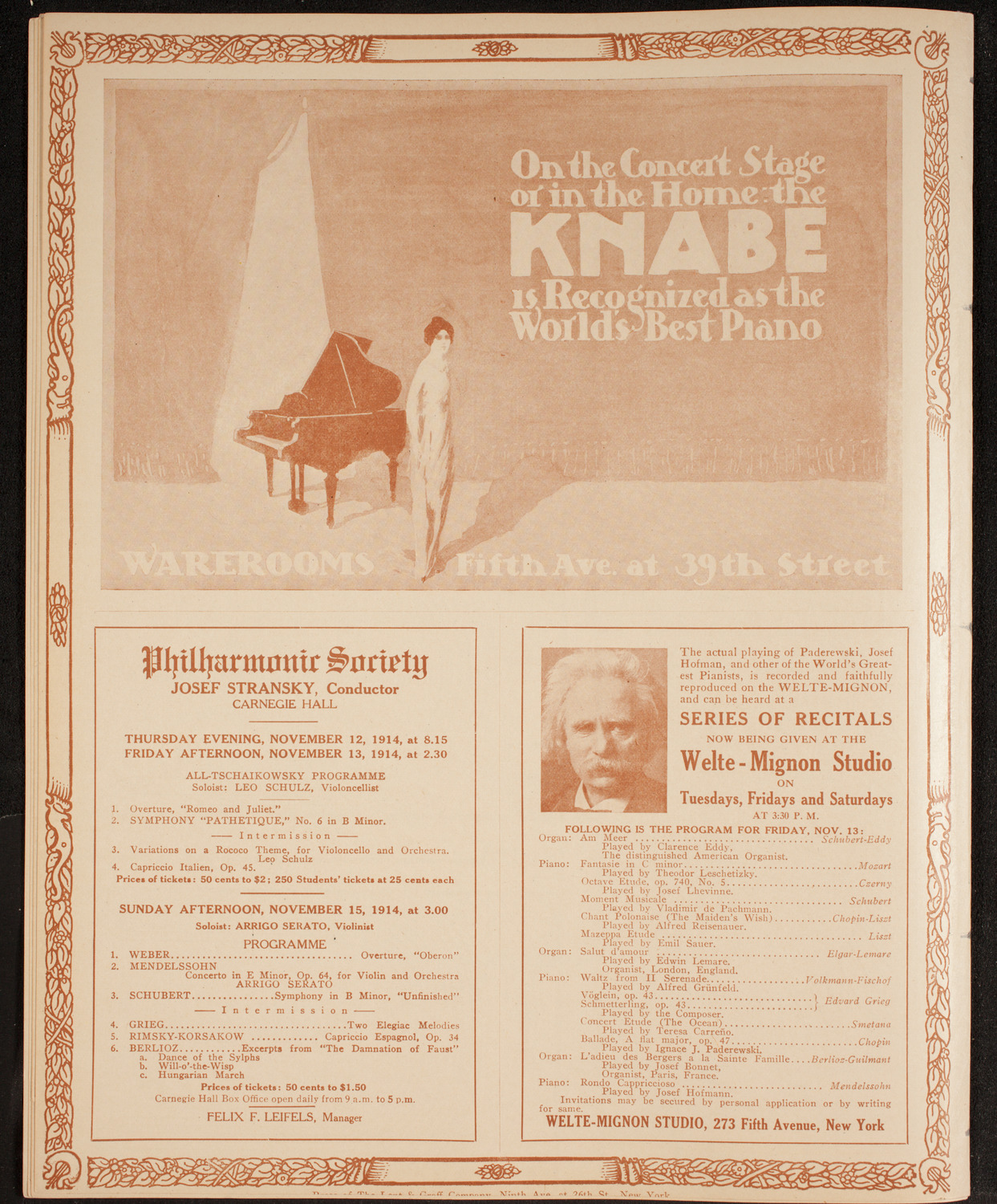 Elmendorf Lecture: Around the World Through the Panama Canal, November 8, 1914, program page 12