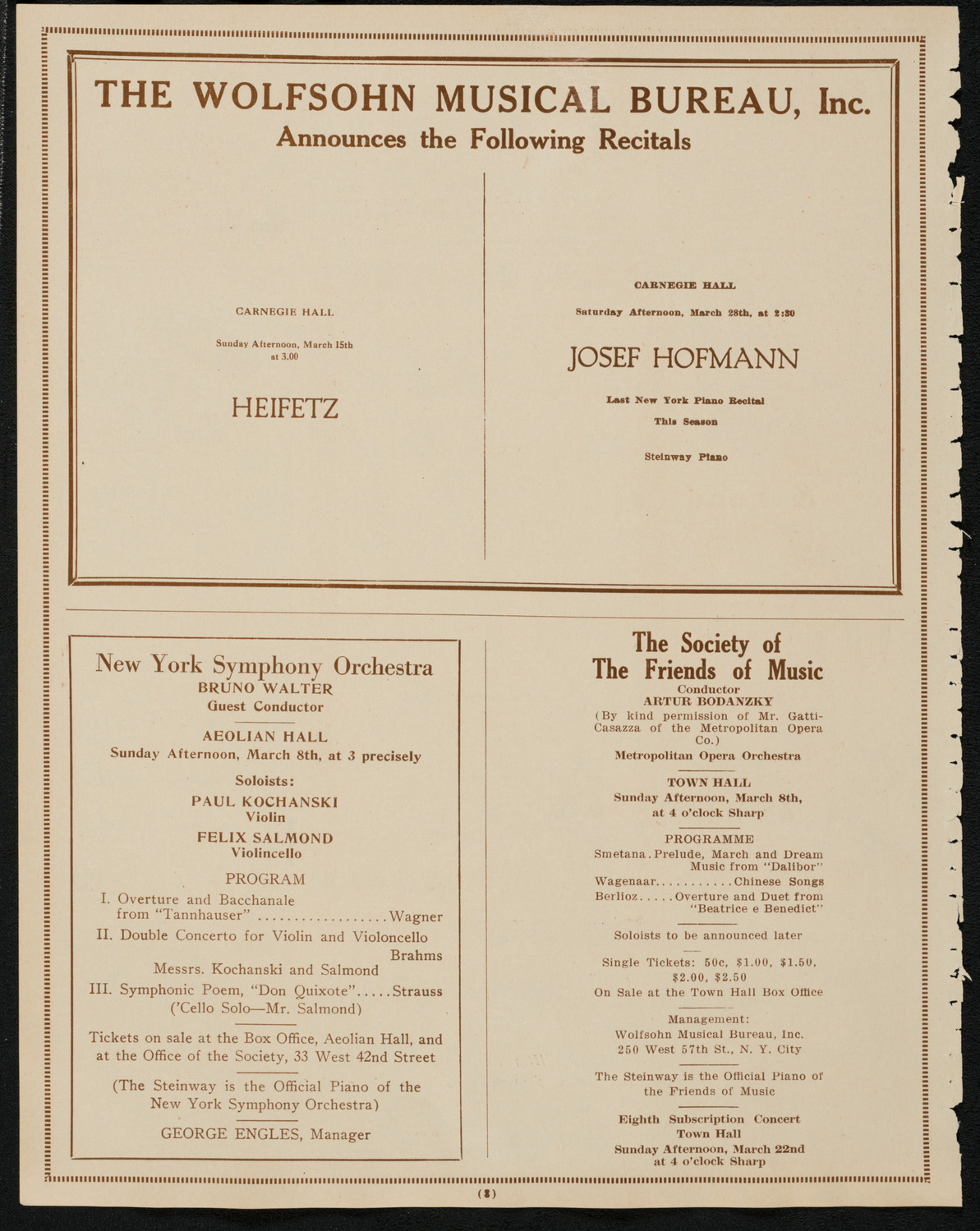 Maria Ivogun, Soprano, March 7, 1925, program page 8