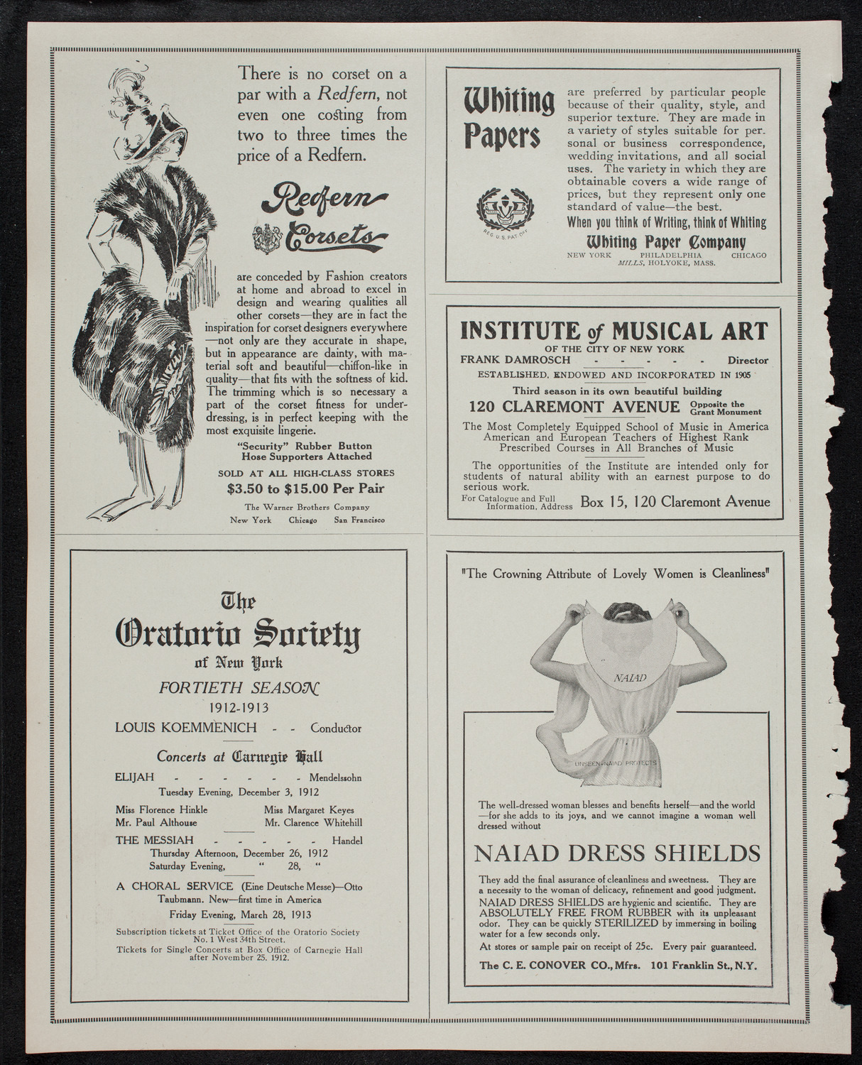 New York Philharmonic, November 14, 1912, program page 2