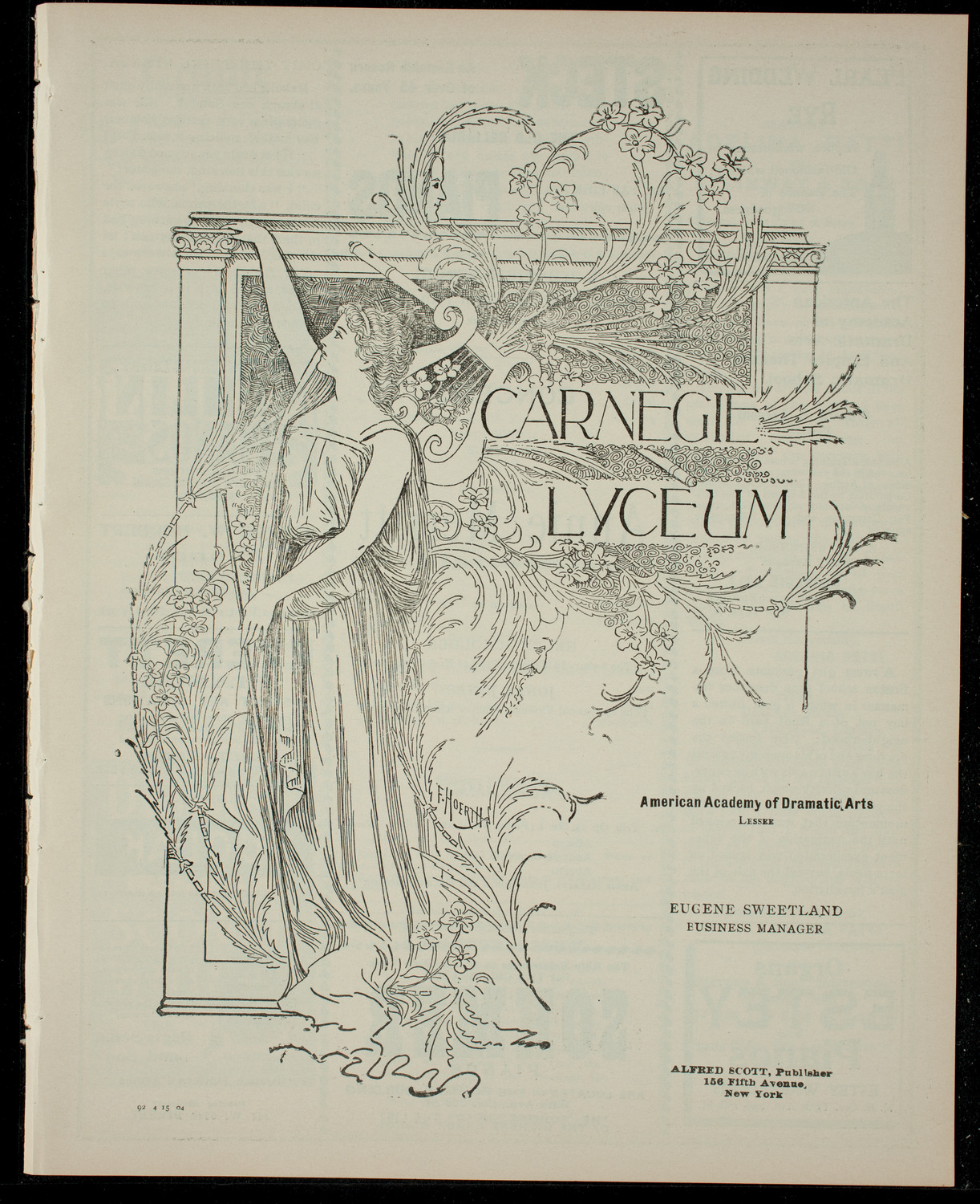 Concert by Little Annie Merritt, April 15, 1904, program page 1