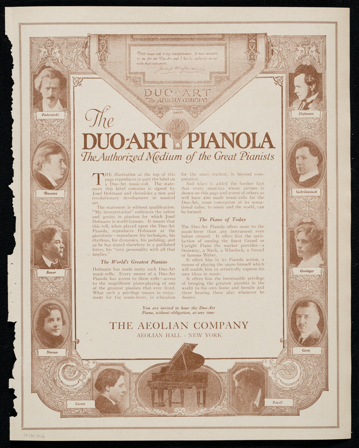 National Symphony Orchestra, October 17, 1920, program page 11