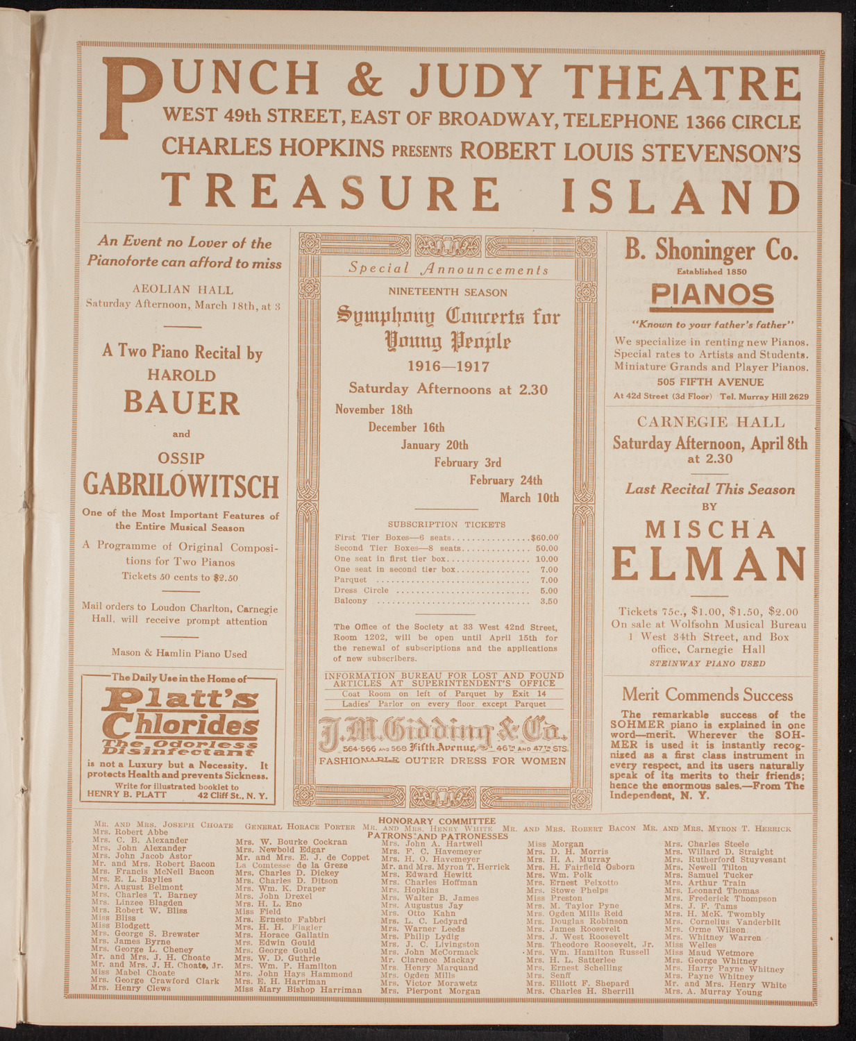 Benefit: French Musicians of the Paris Conservatoire, March 15, 1916, program page 9