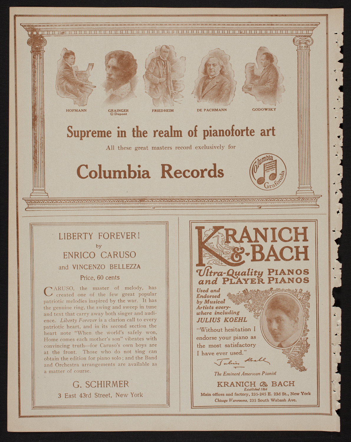 Columbia University Chorus, May 3, 1918, program page 6