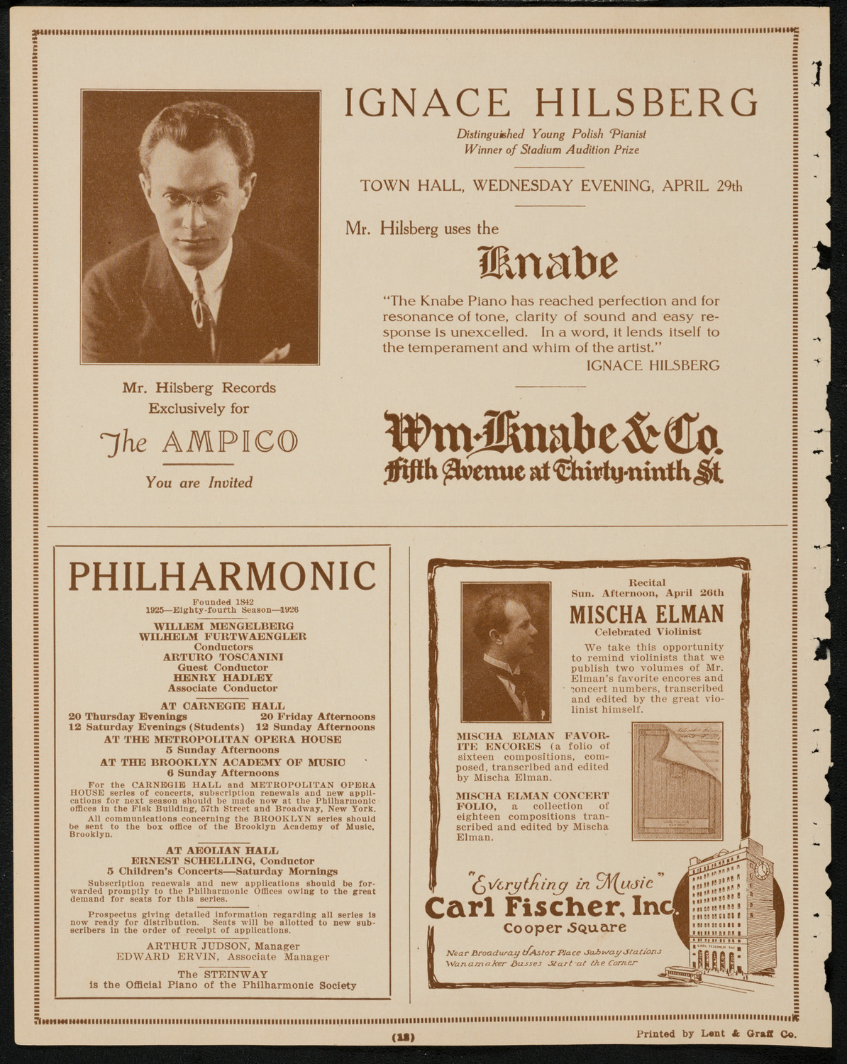 Film: La Casa de la Troya, April 26, 1925, program page 12