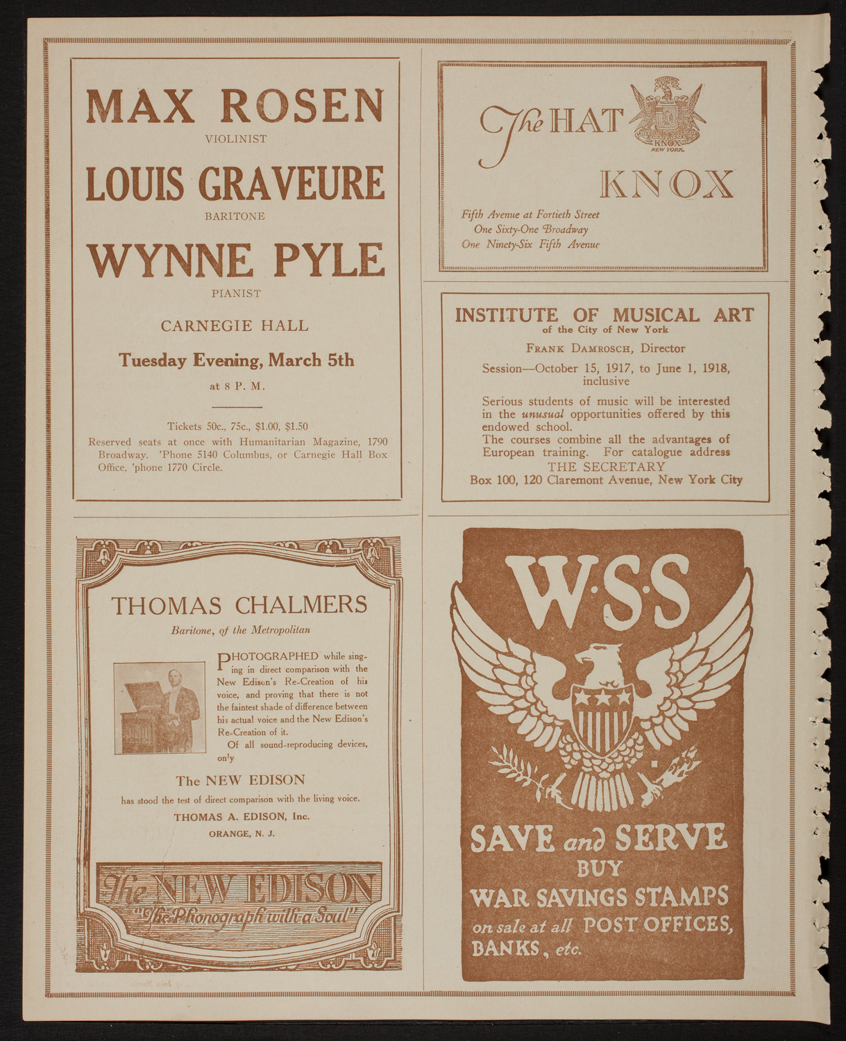New York Philharmonic, February 28, 1918, program page 2