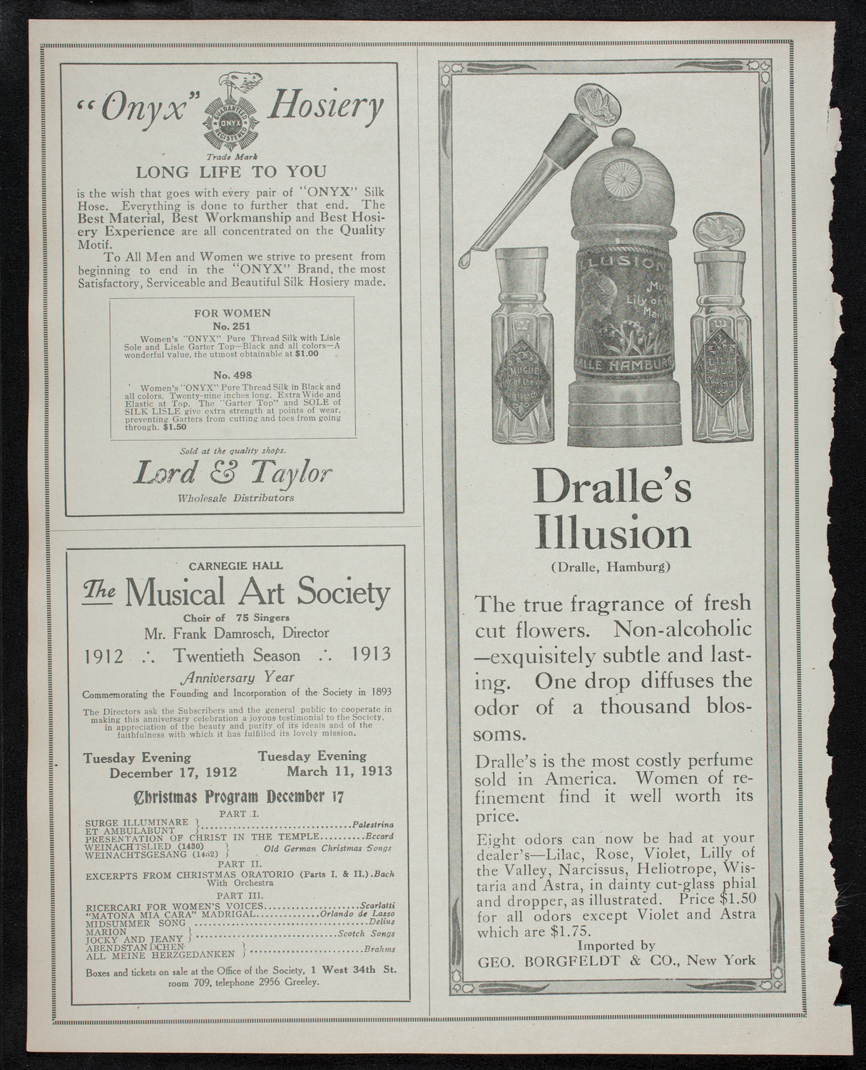 New York Philharmonic, November 22, 1912, program page 8