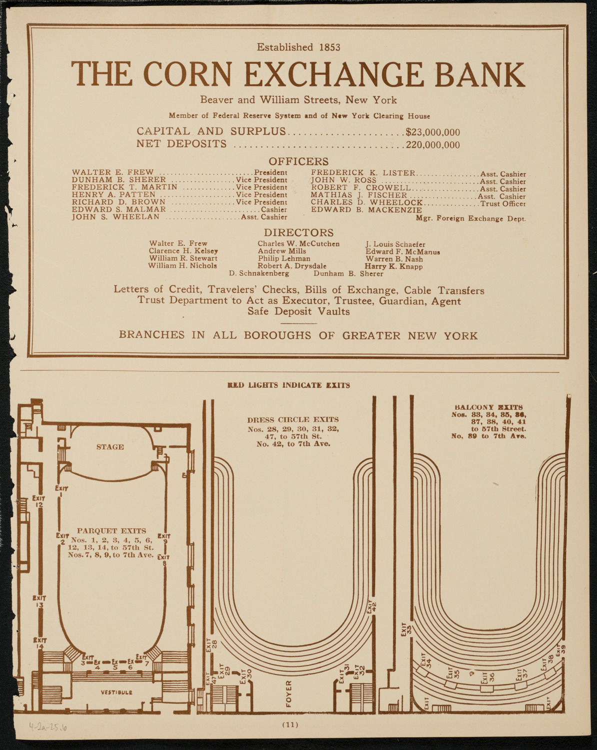 New York Symphony Orchestra, April 2, 1925, program page 11