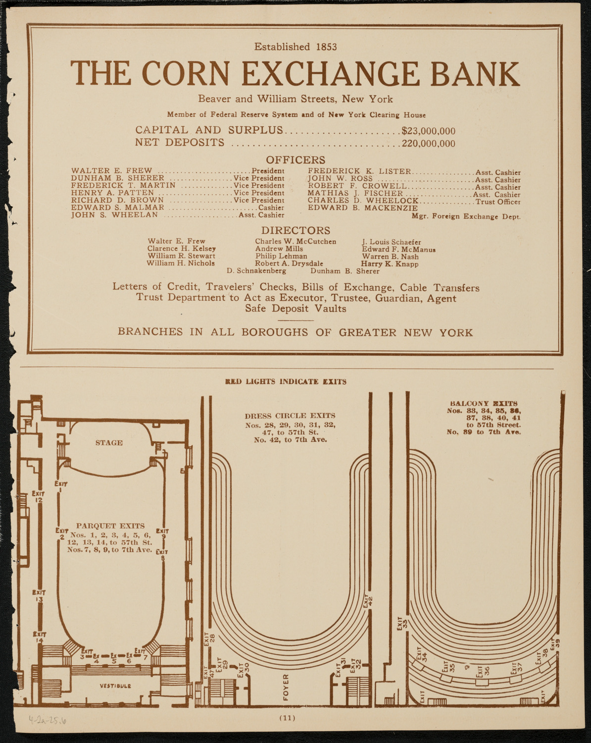 New York Symphony Orchestra, April 2, 1925, program page 11