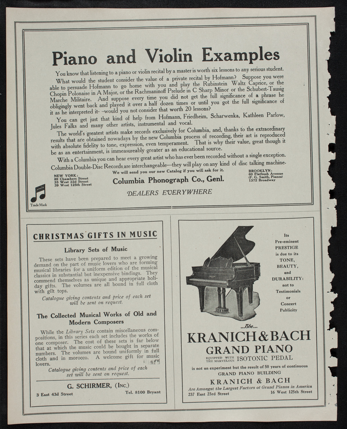 New York Banks' Glee Club, December 10, 1912, program page 6