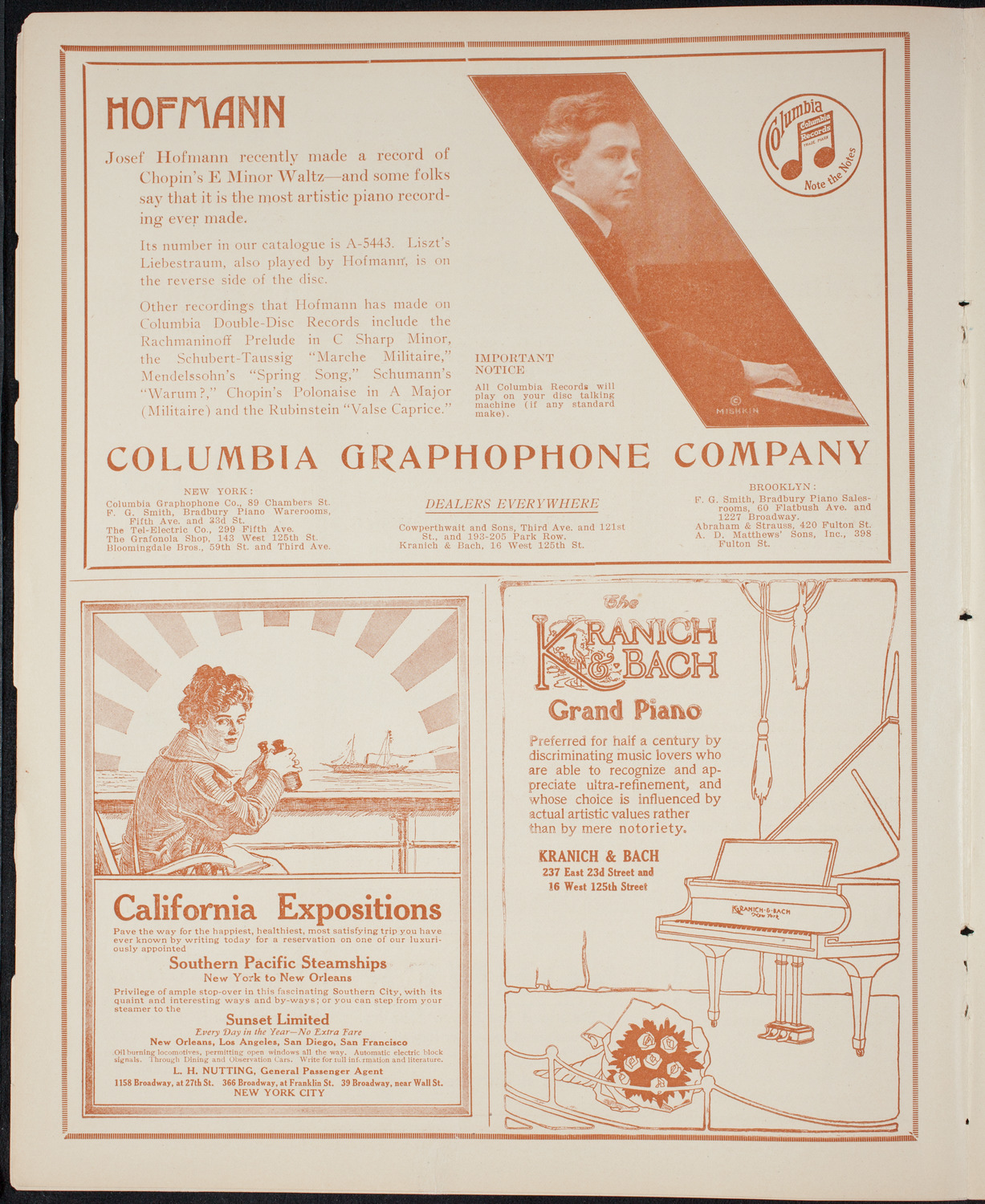 Concert of Compositions by Sigismond Stojowski, March 1, 1915, program page 6