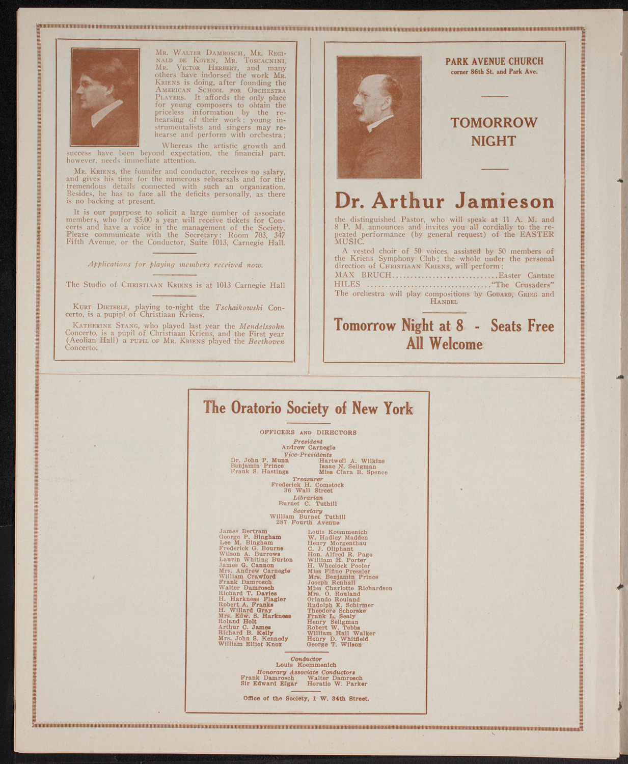 Second World Court Congress, May 2, 1916, program page 10