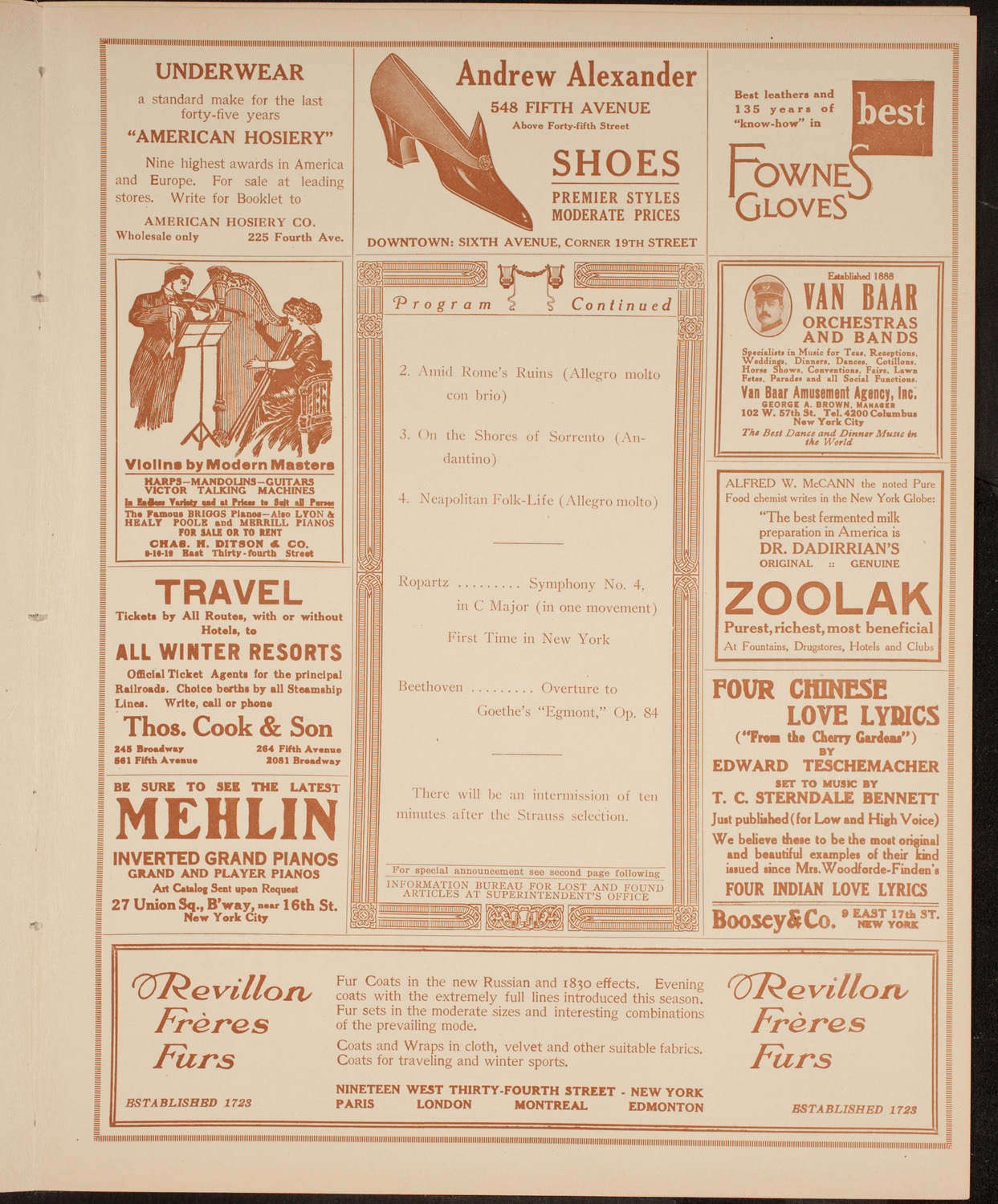 Boston Symphony Orchestra, December 5, 1914, program page 7