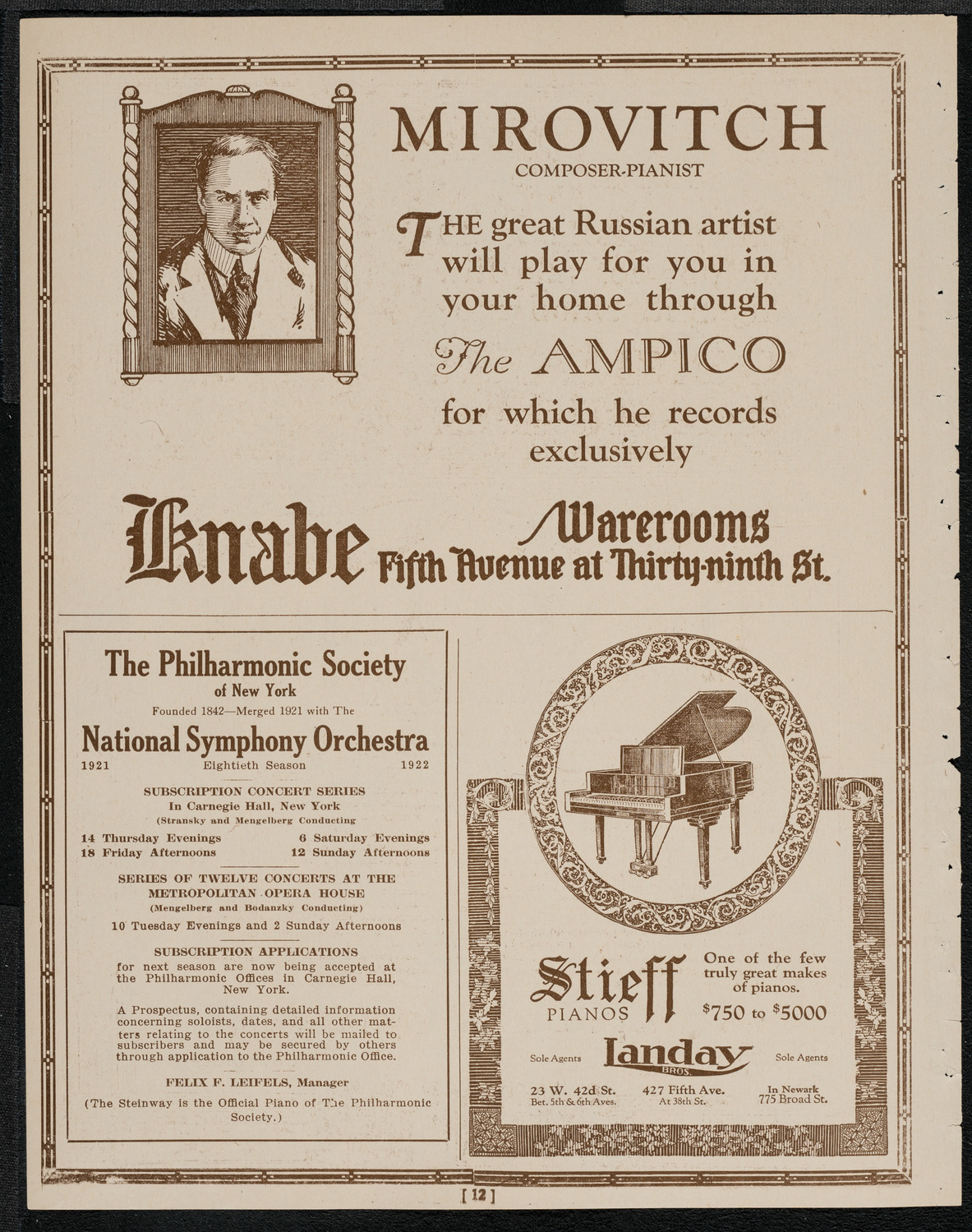 Celebration by American University Women to Honor and Welcome Marie Curie, May 18, 1921, program page 12