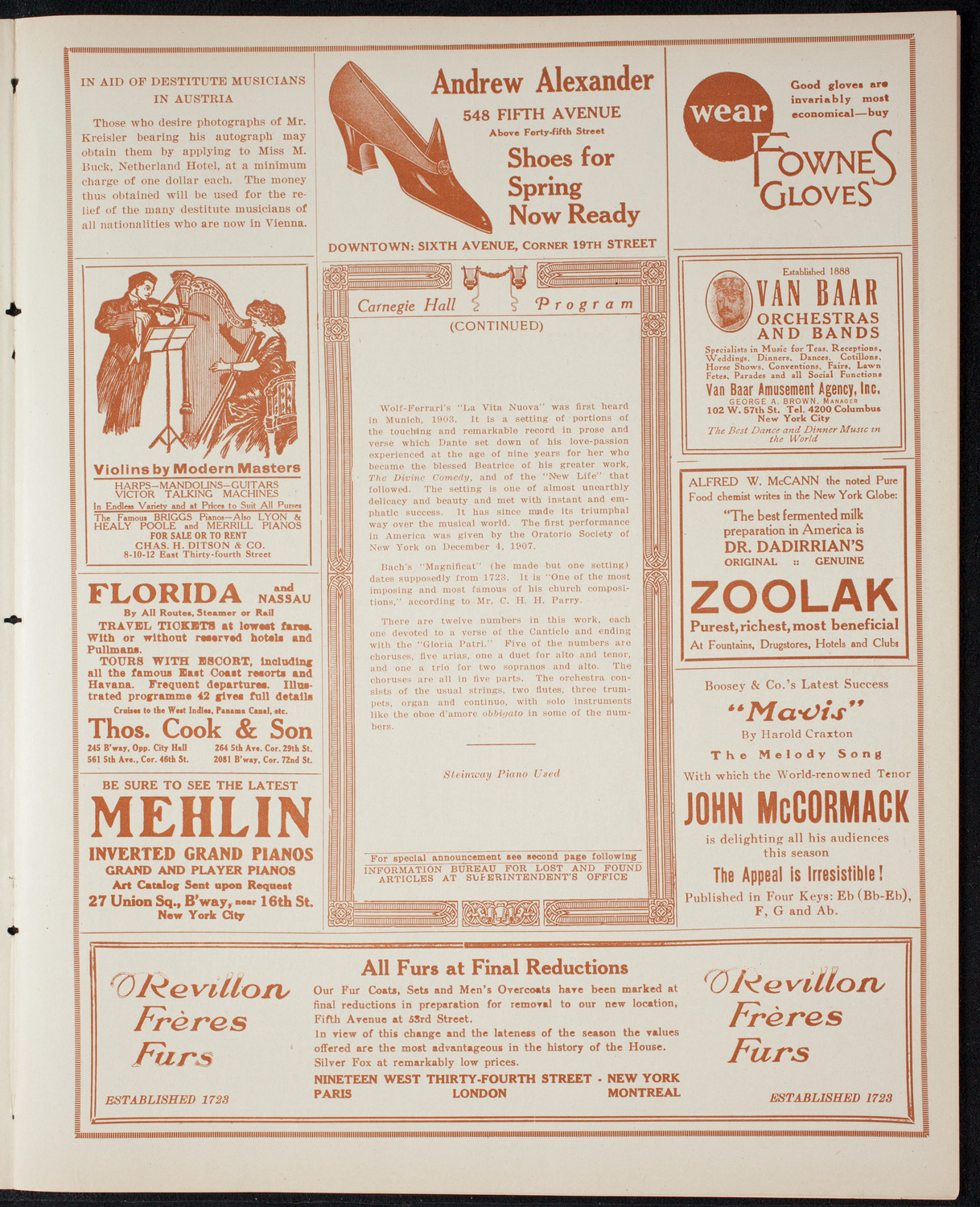 Oratorio Society of New York, March 24, 1915, program page 7