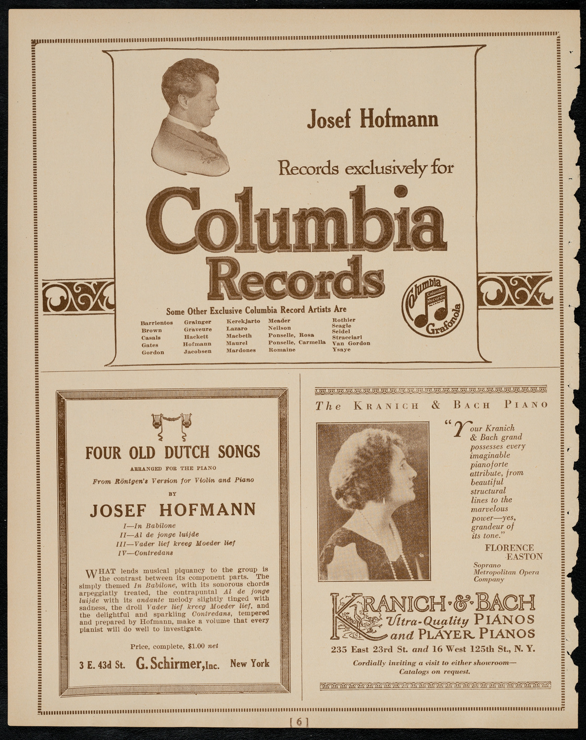 New York Symphony Orchestra, February 16, 1922, program page 6