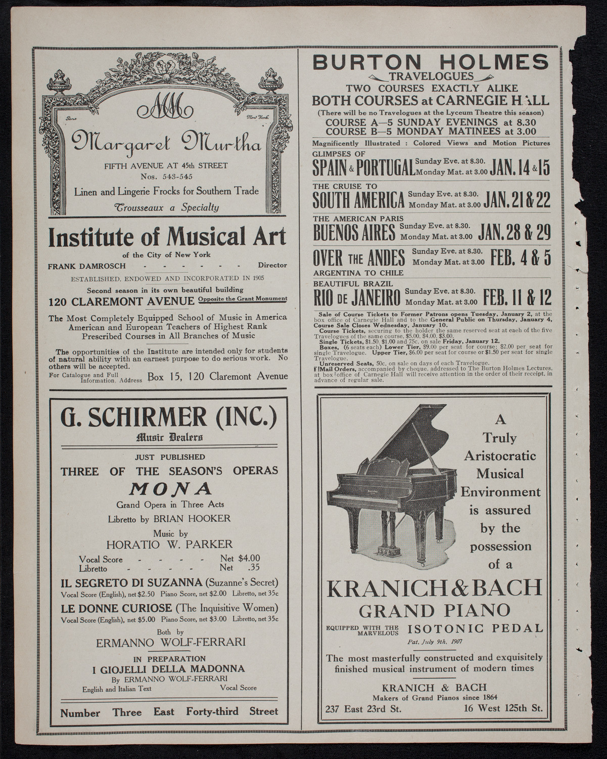 Kathleen Parlow, Violin, January 4, 1912, program page 6