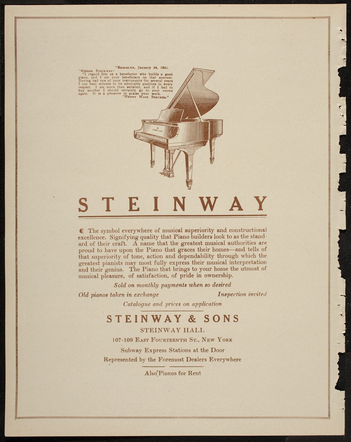 New York Philharmonic, February 27, 1920, program page 4