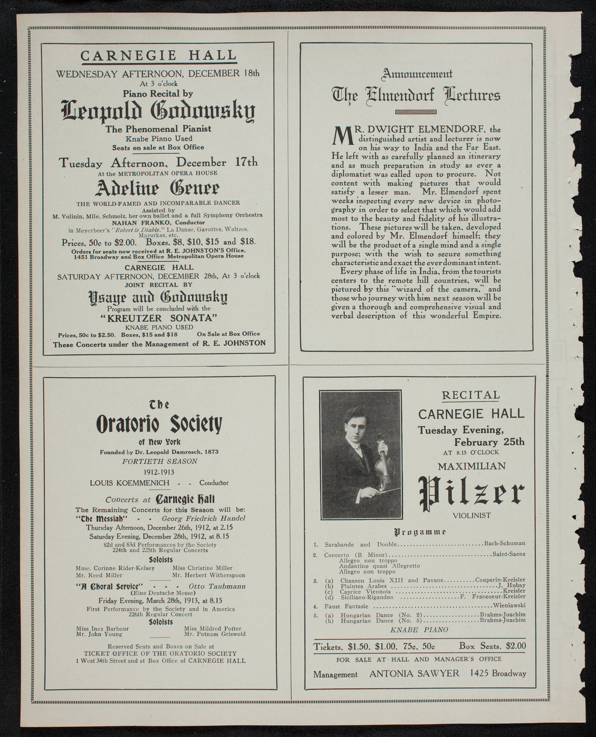 Newman Traveltalks: The Top of the World, December 15, 1912, program page 10
